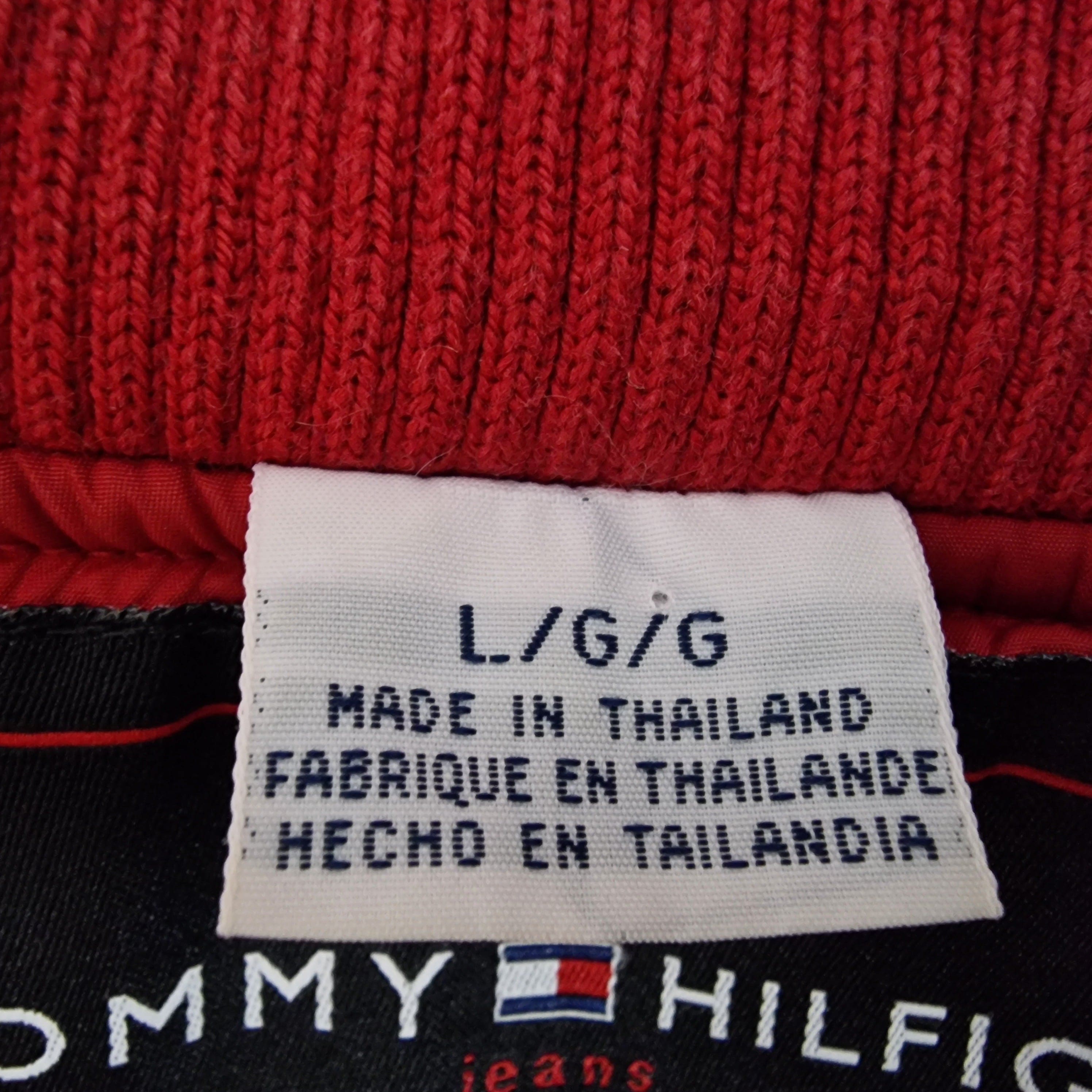 Unisex Tommy Hilfiger Red Flight Jacket UK Large - Coat