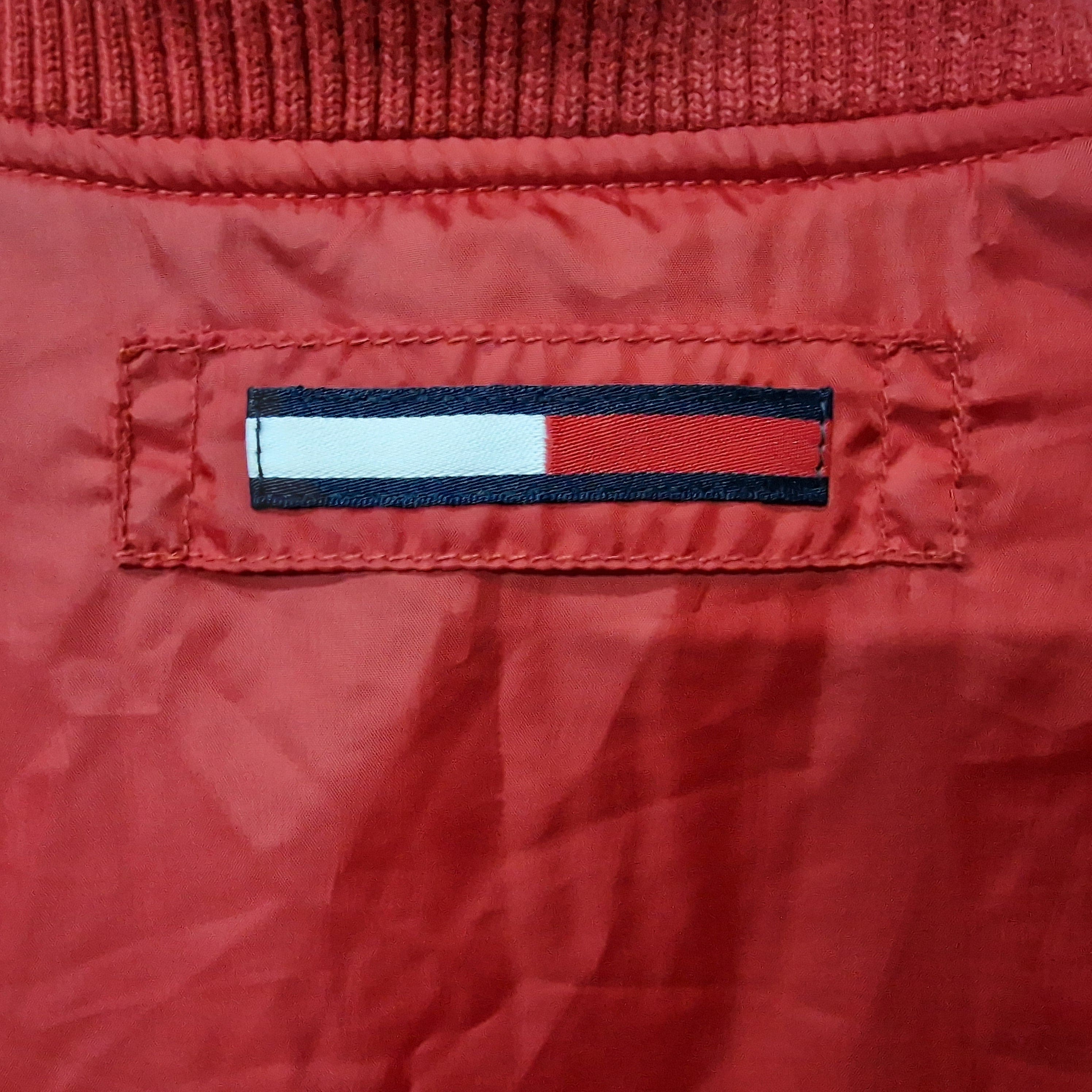 Unisex Tommy Hilfiger Red Flight Jacket UK Large - Coat