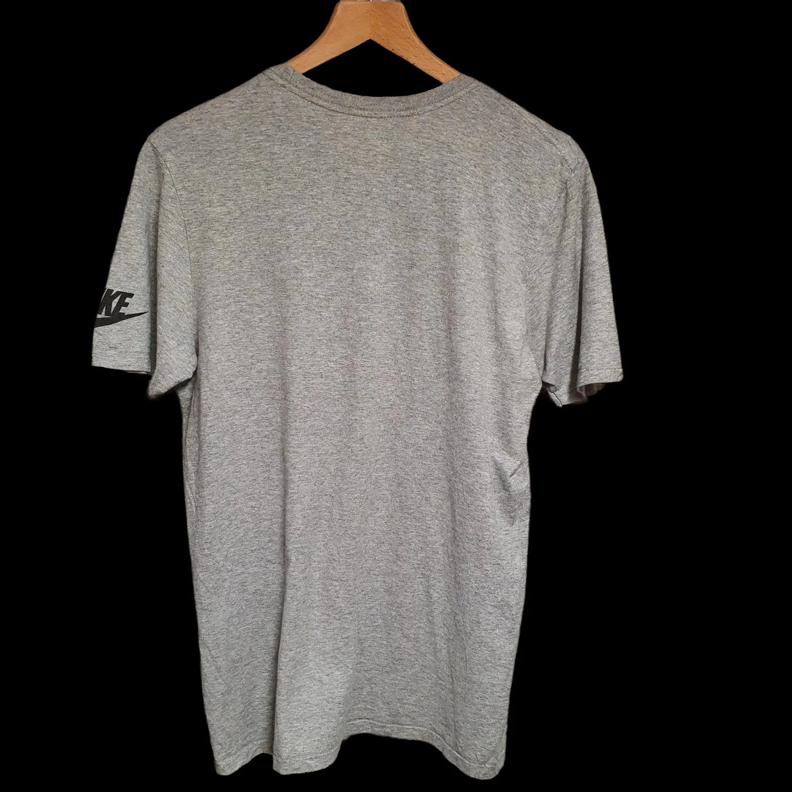 Unisex Vintage Nike Spell Out Grey T-shirt Uk Medium