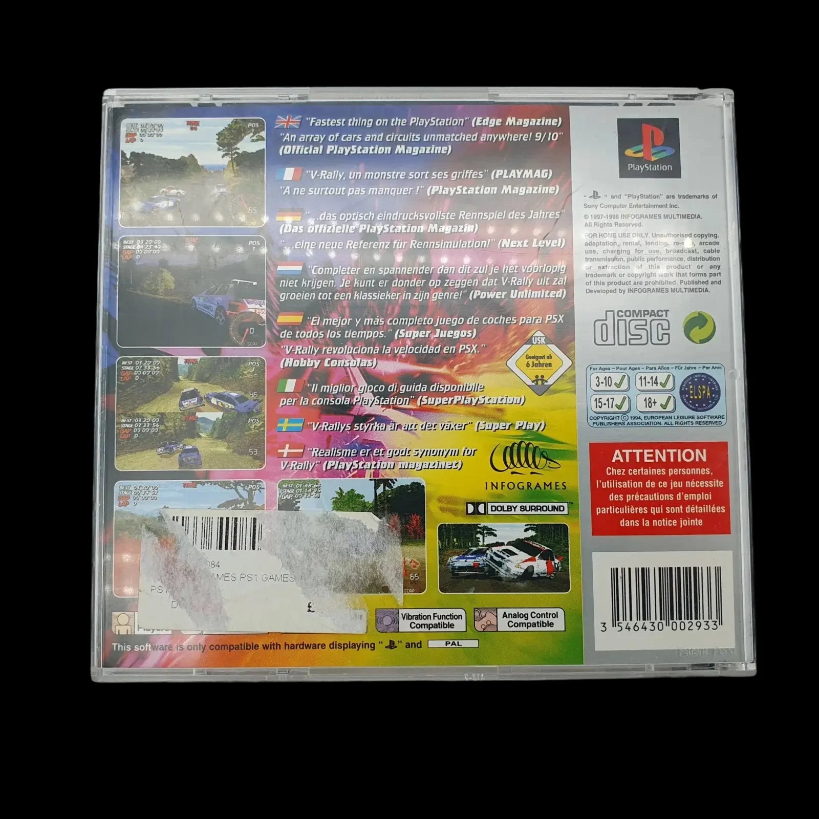 V Rally Championship Edition Playstation 1 Ps1 Infogrames