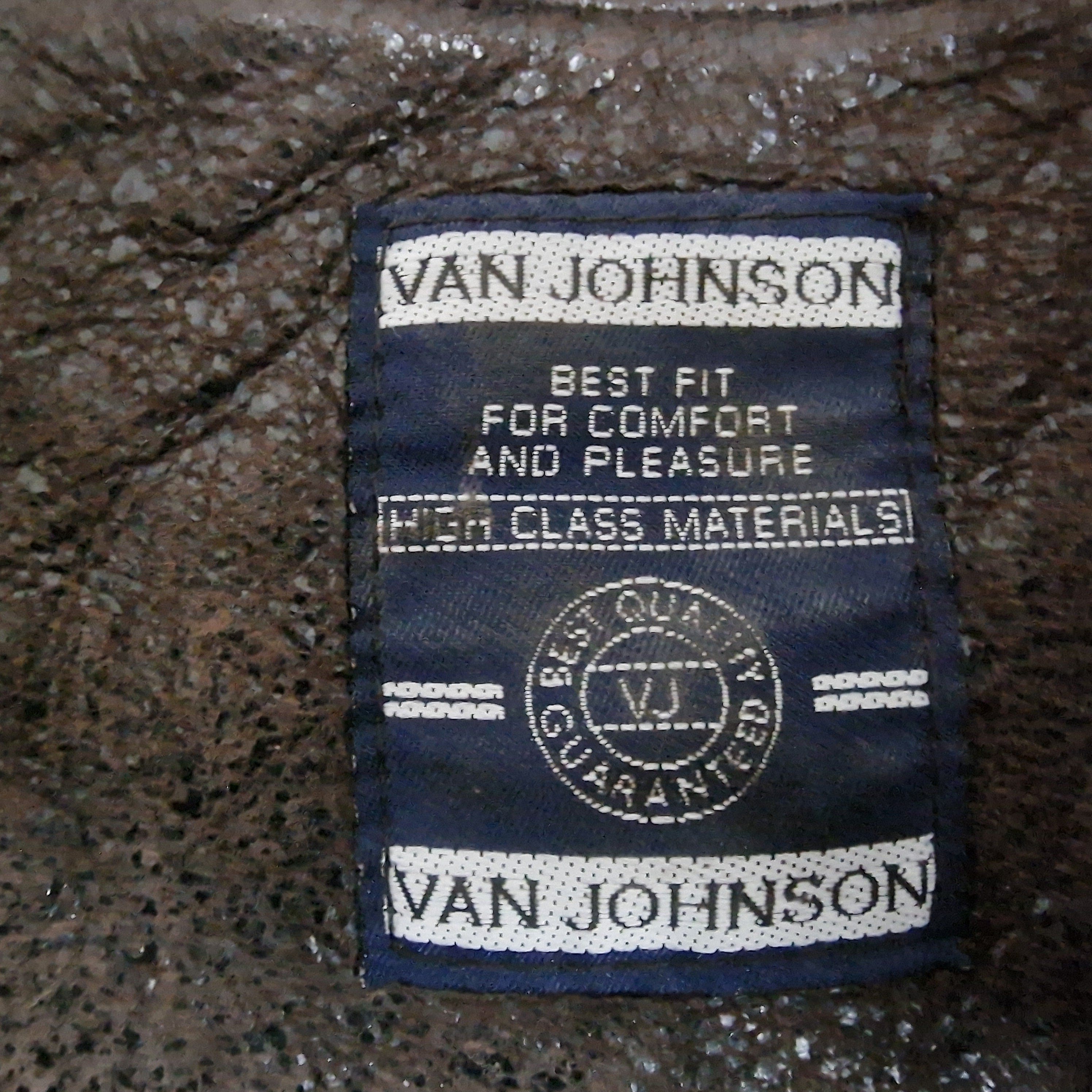 Van Johnson Vintage Dark Brown Leather Sheepskin Shearling