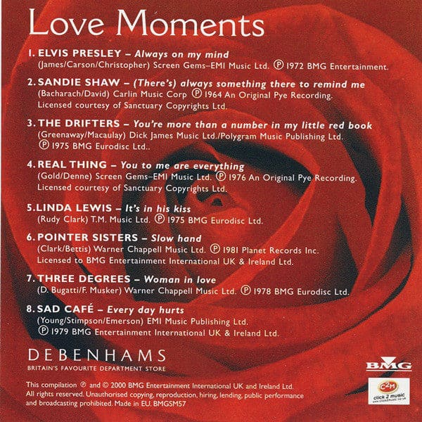 Various - Love Moments (cd Comp) - Preloved - CD