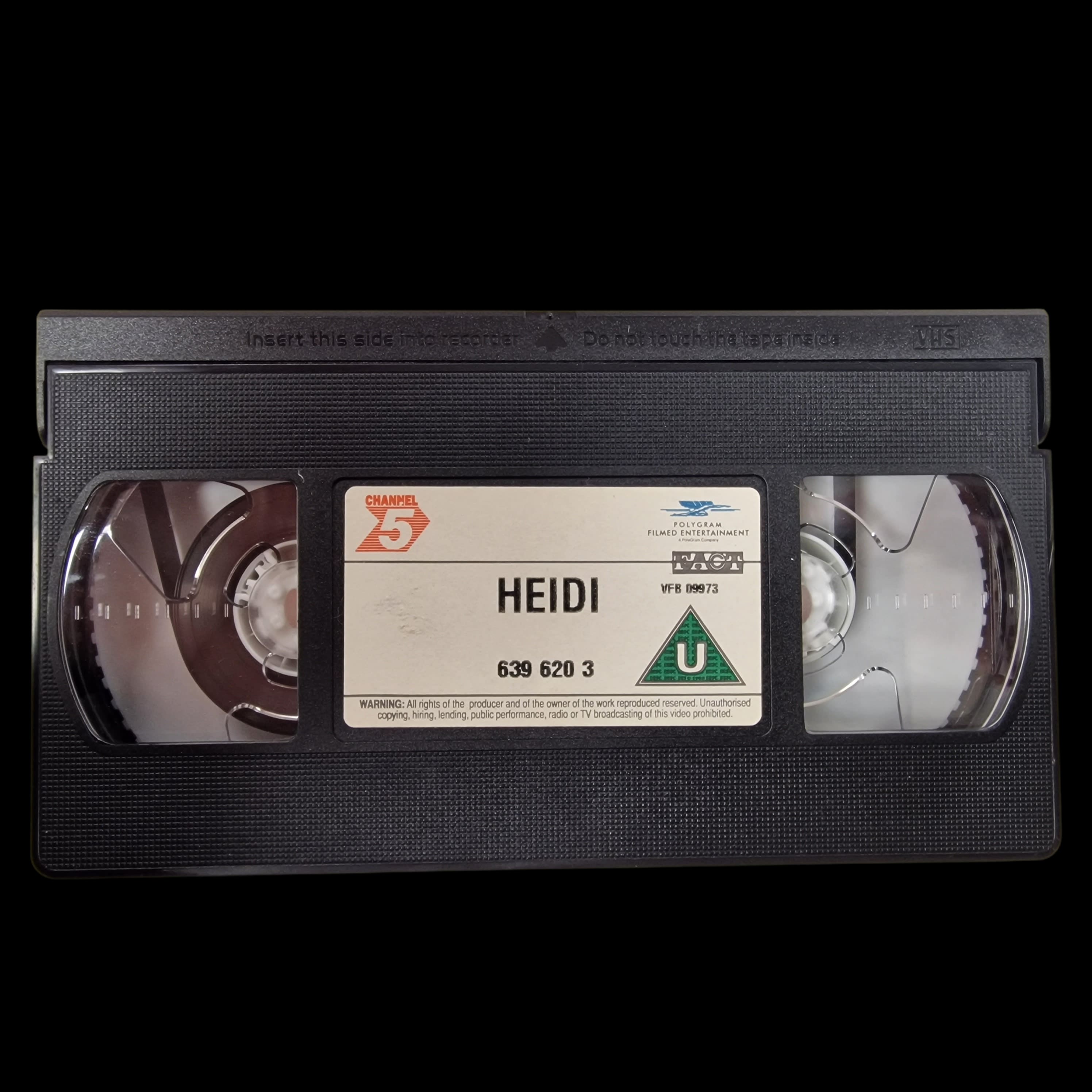 VHS Movie Heidi Animation Video Cassette Susan Schiff
