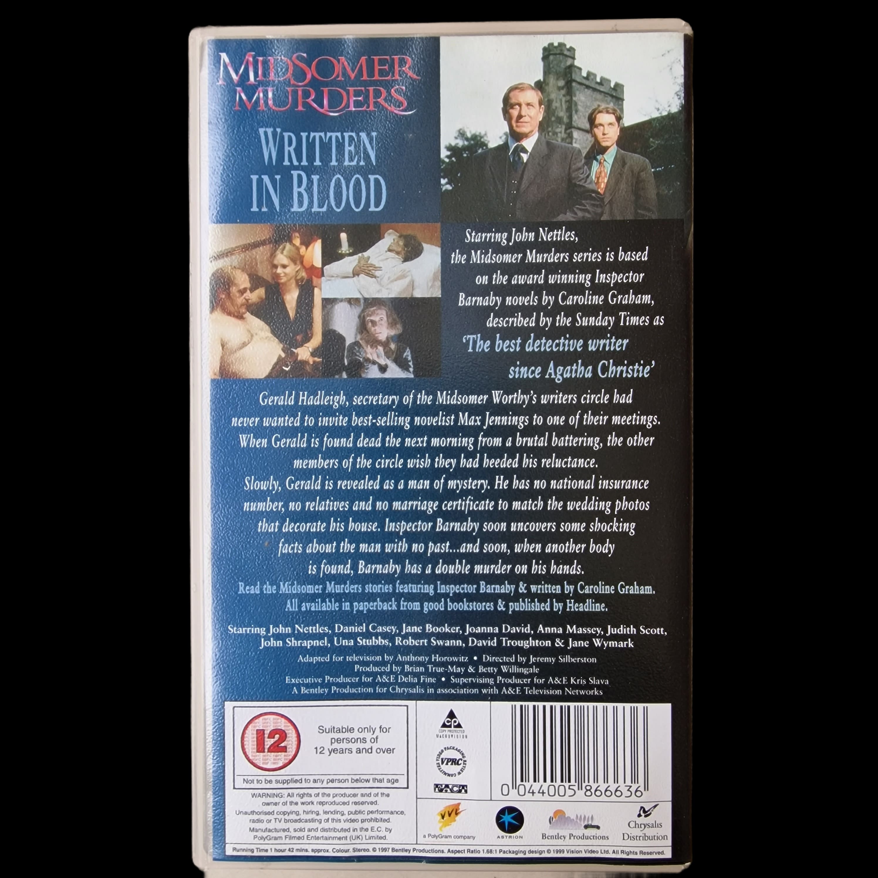 Vhs Movie Midsomer Murders Written In Blood Crime Video