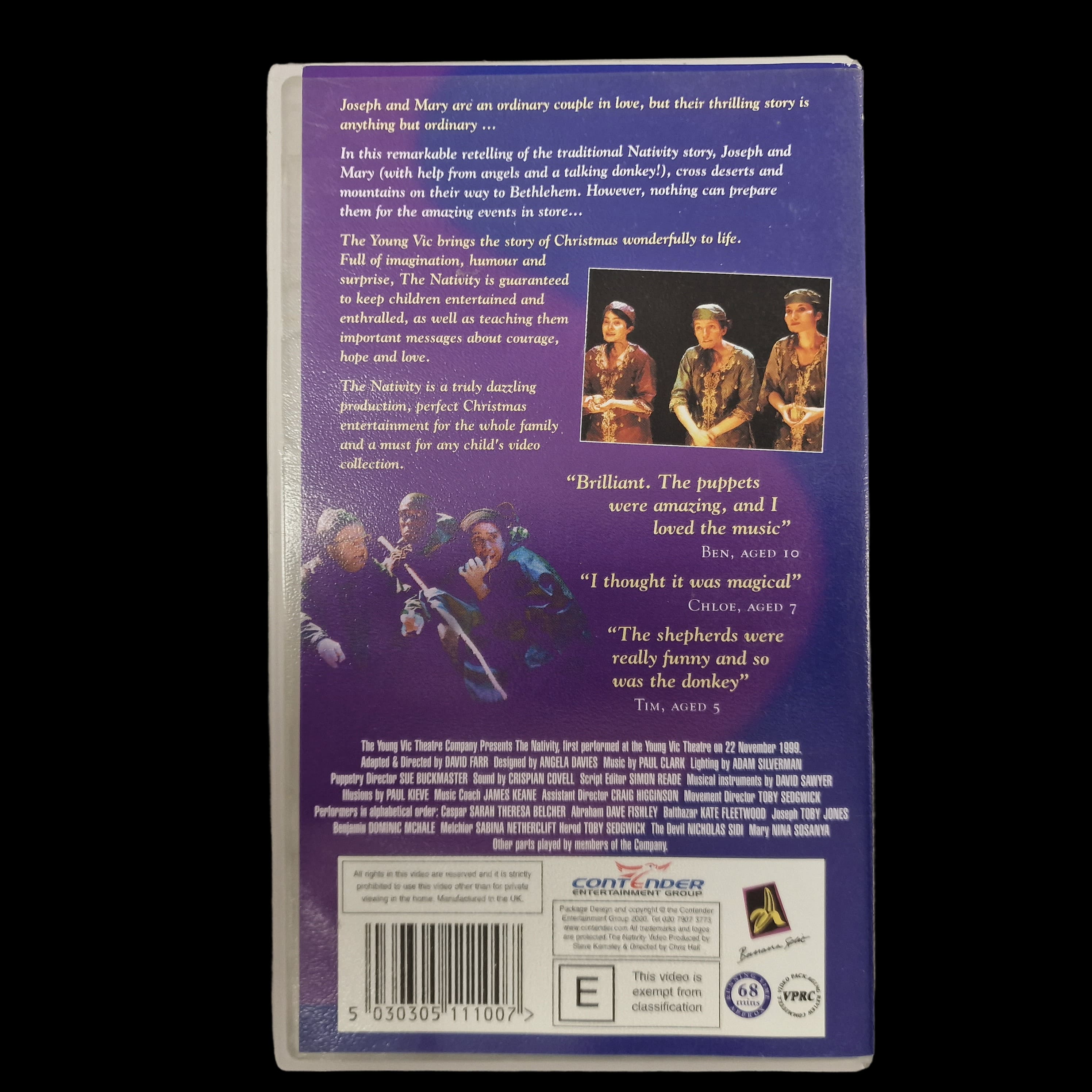 VHS Movie The Nativity Childrens Video Cassette Sarah