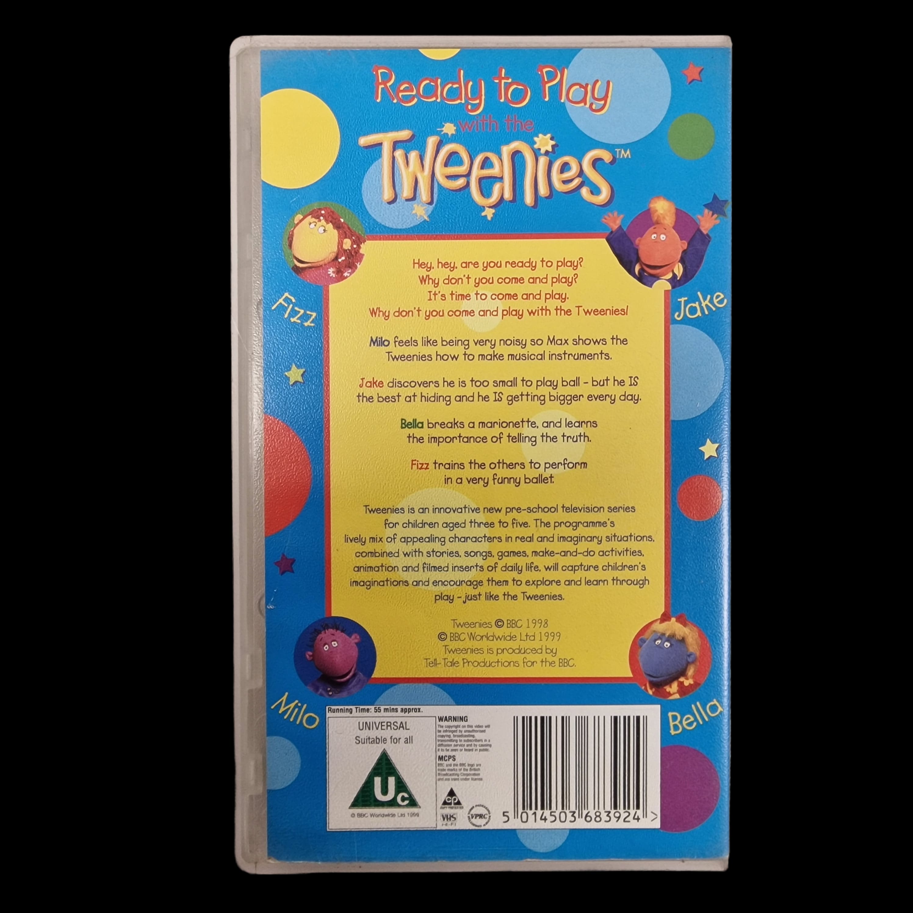 VHS Movie Ready To Play With The Tweenies Video Cassette