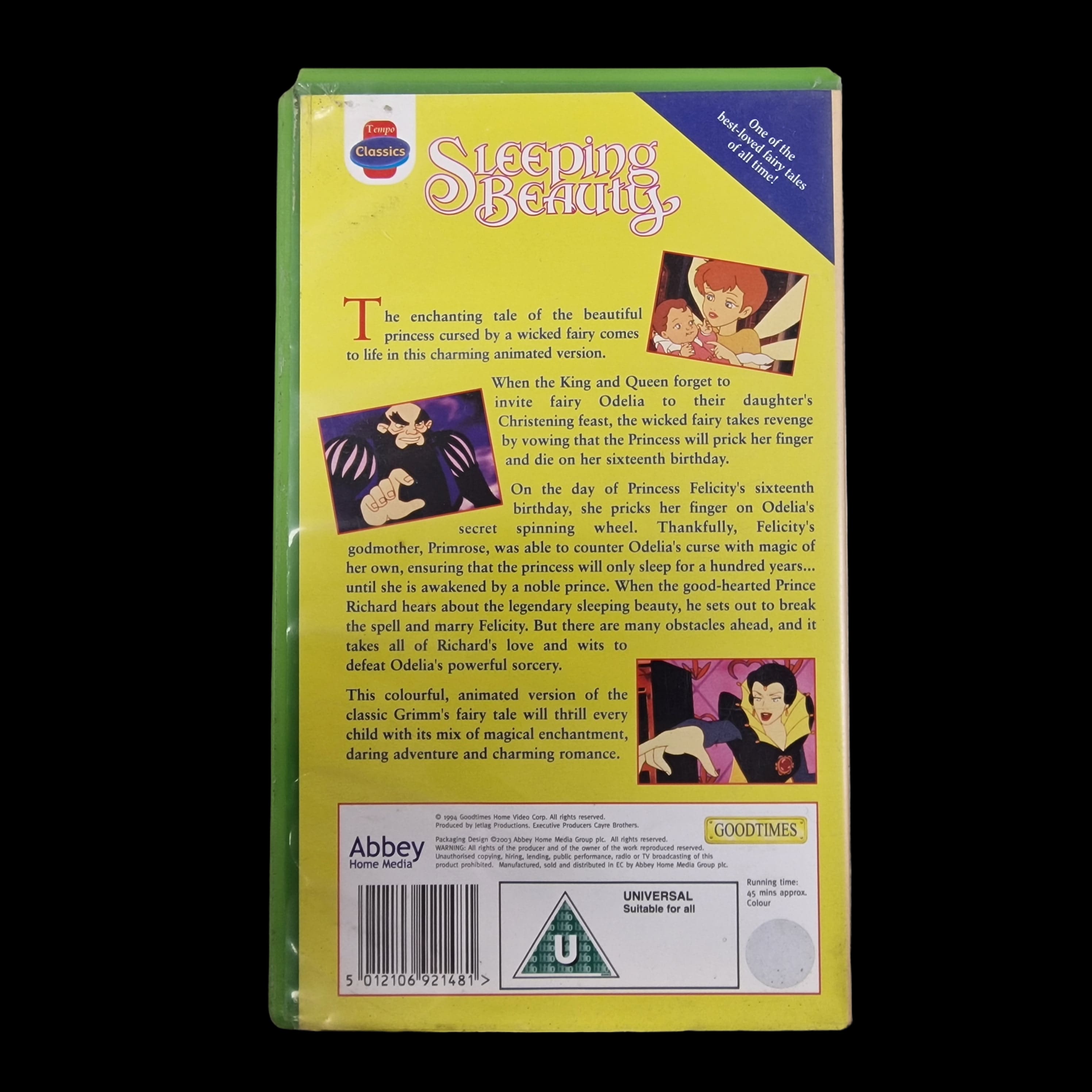 VHS Movie Sleeping Beauty Animation Video Cassette Stevie