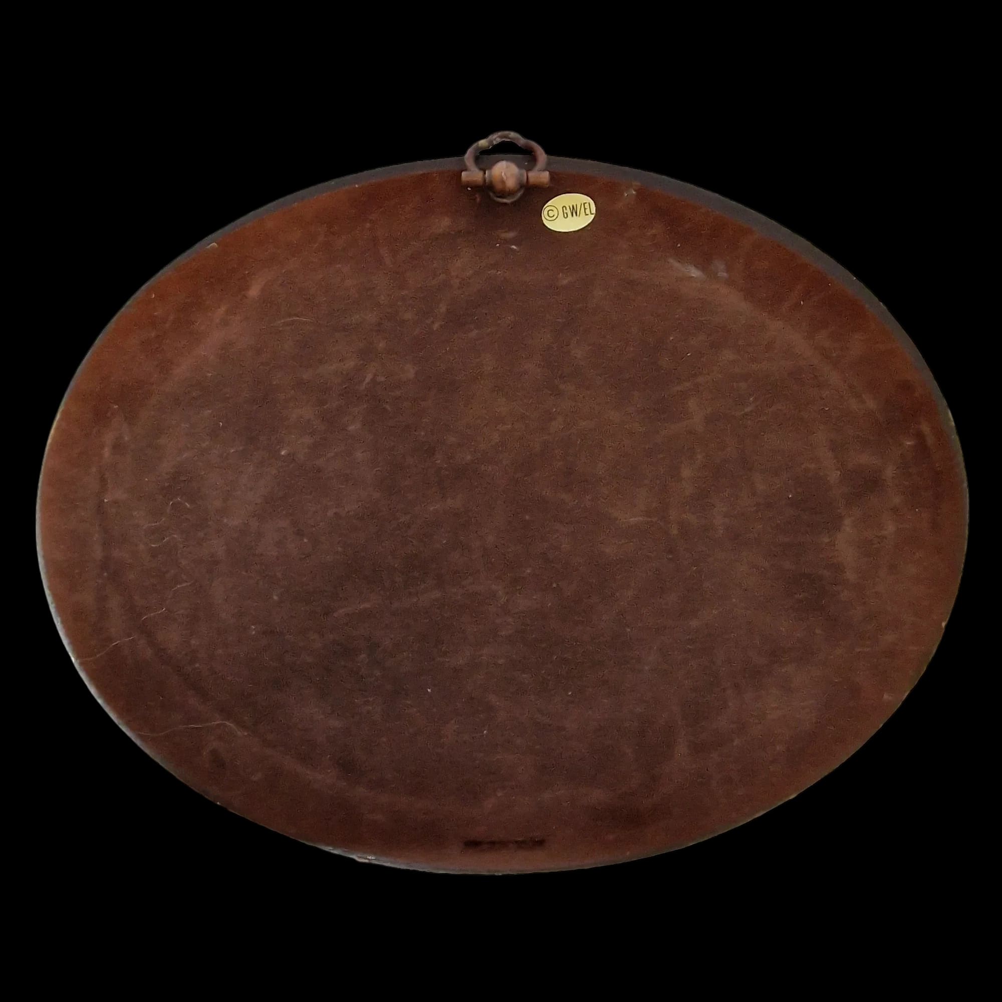 Vintage 3d Framed Oval Badger Ceramic Plaque - TipTop Deals