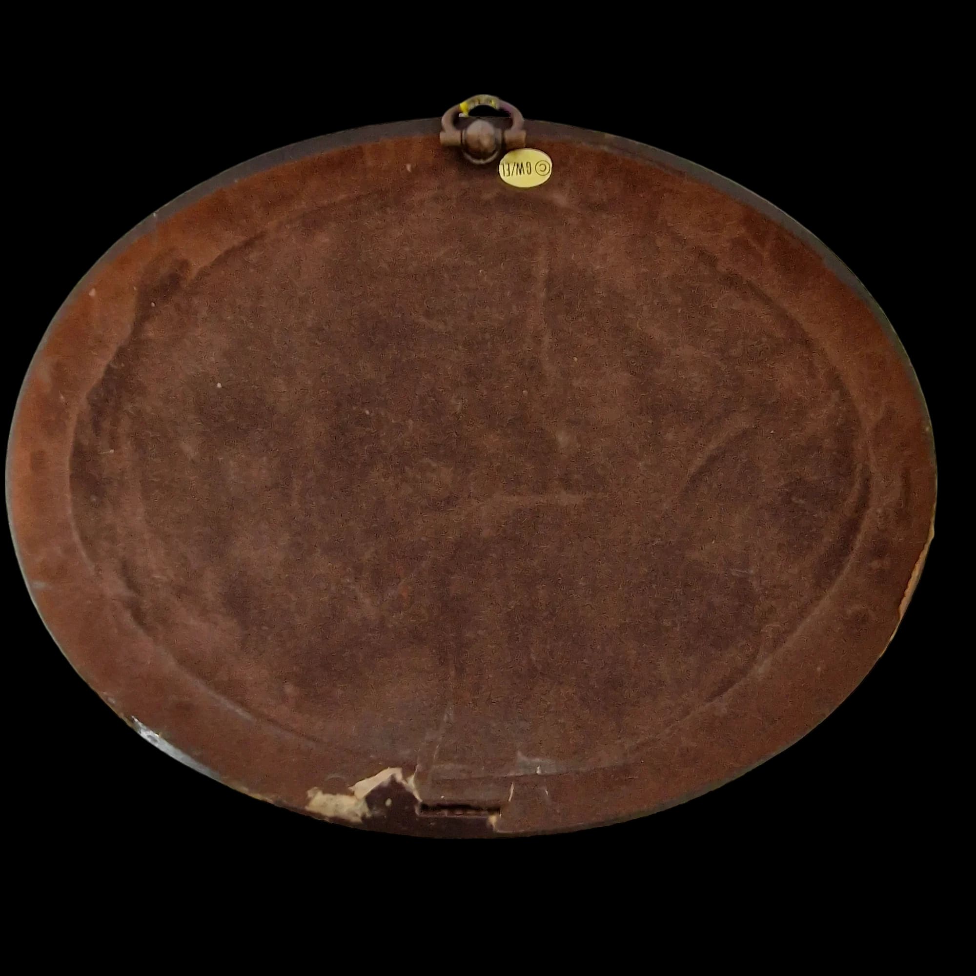 Vintage 3d Framed Oval Fox Ceramic Plaque - TipTop Deals UK