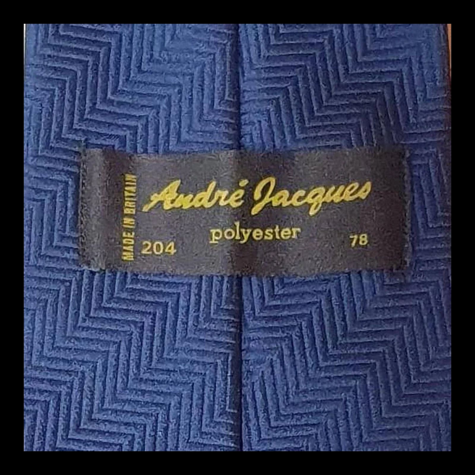 Vintage Andre Jacques Blue Patterned Tie - Ties - 3 - 491