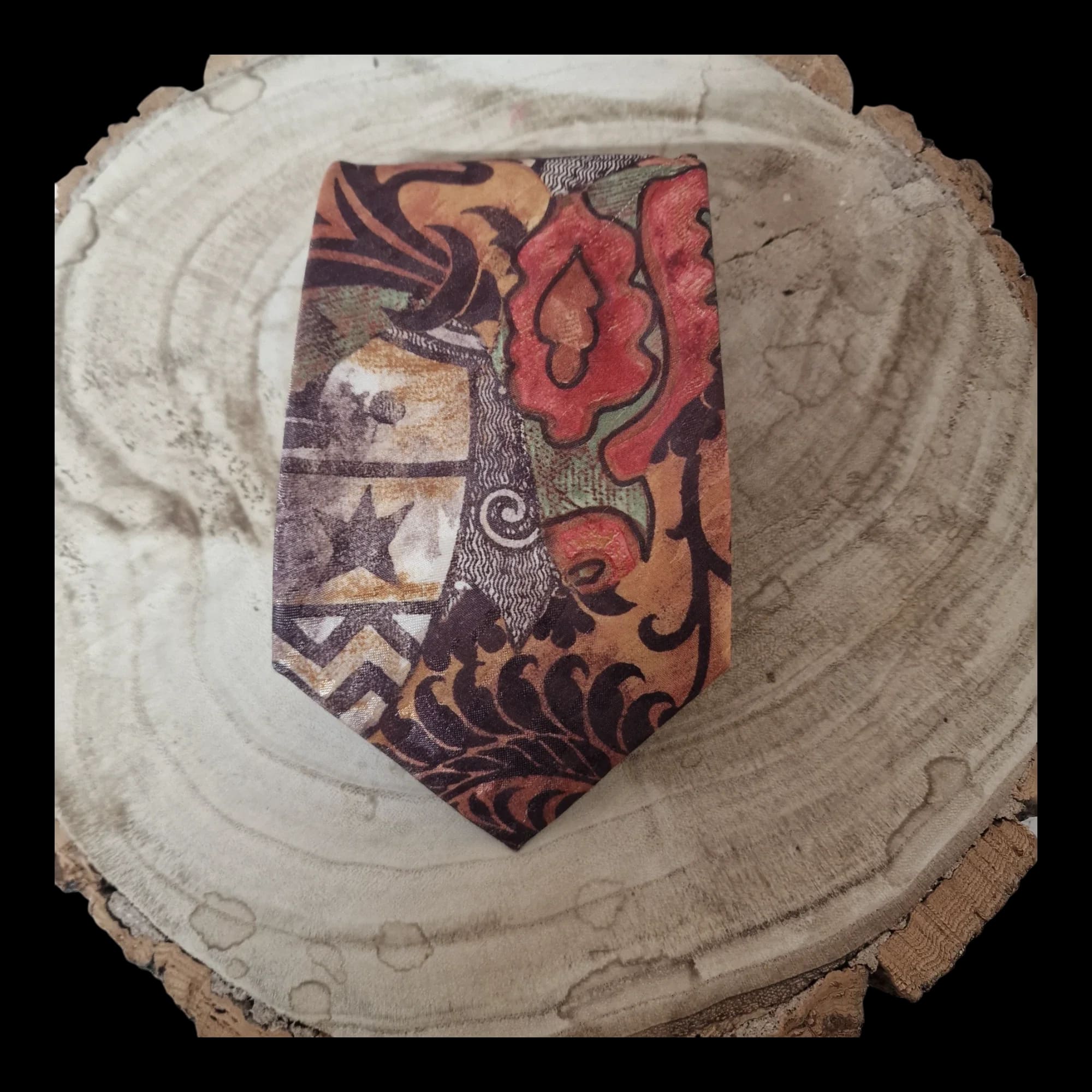 Vintage C&A Floral Silk Necktie - Ties - 1 - 1350