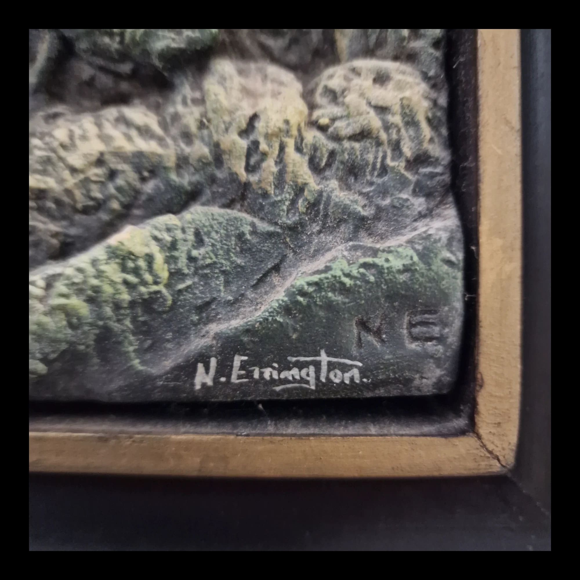 Vintage Handmade Alnwick Castle Cast Picture Wall Art