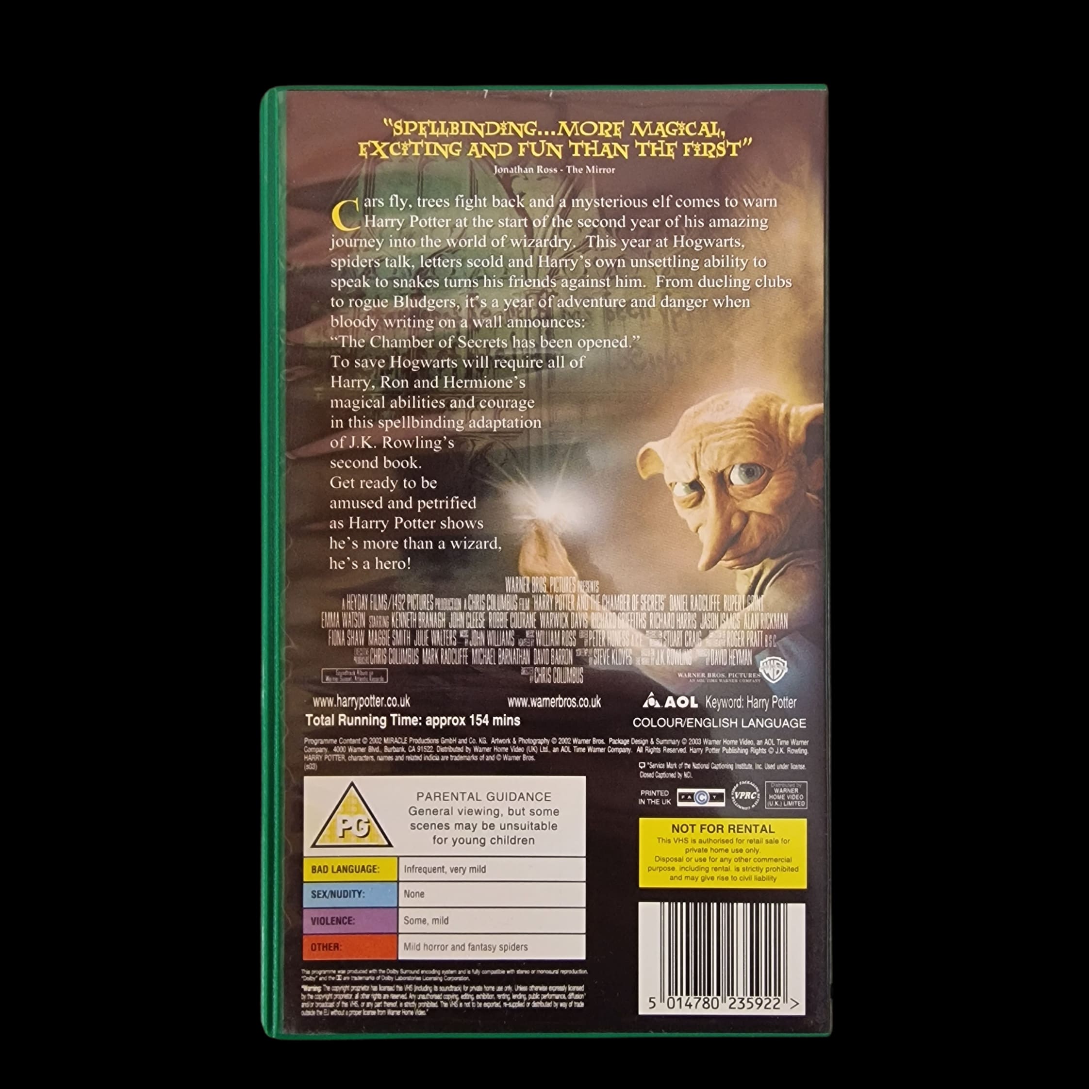 Vintage Harry Potter And The Chamber Of Secrets Vhs