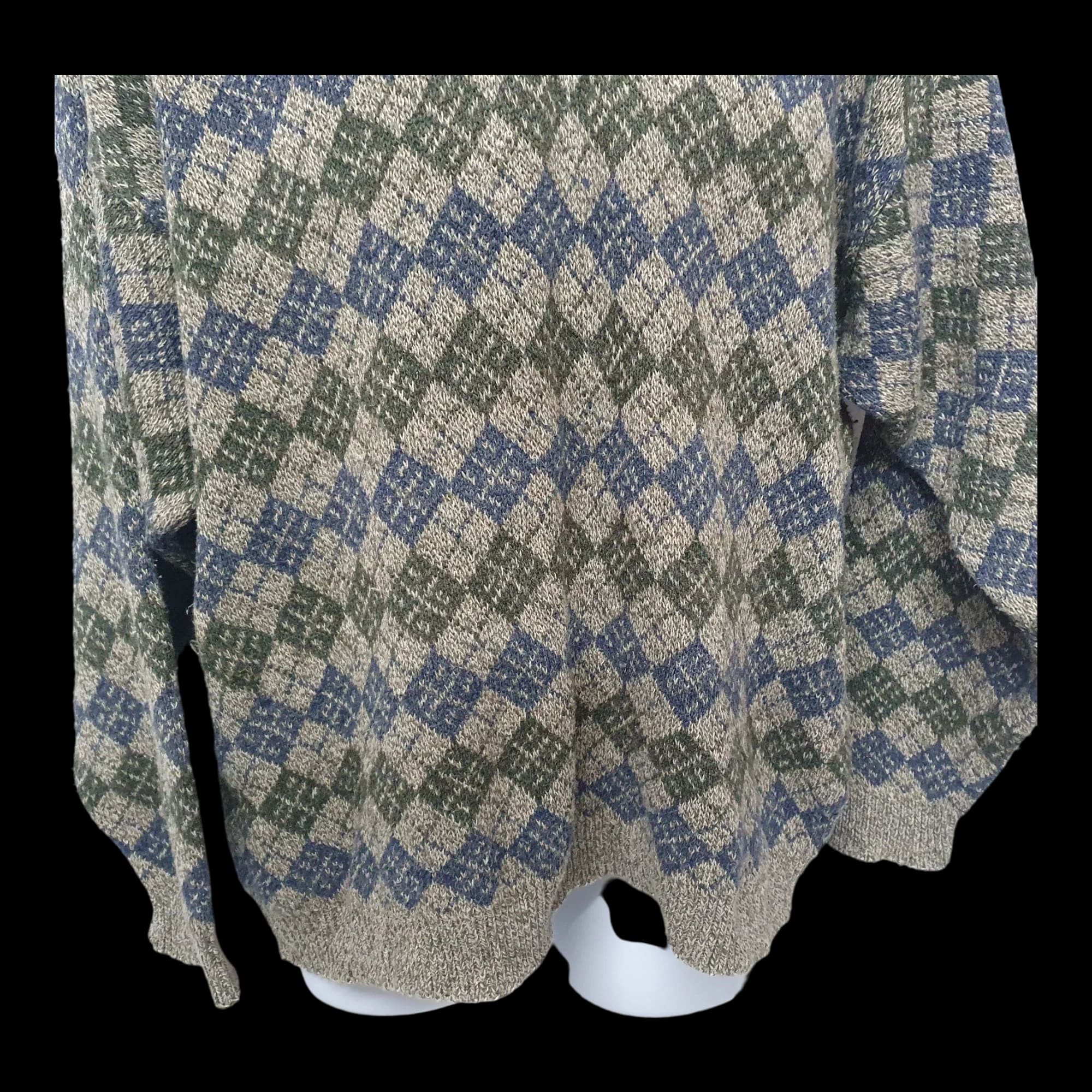 Vintage Mens Knitted Jumper Funky Knitwear Large