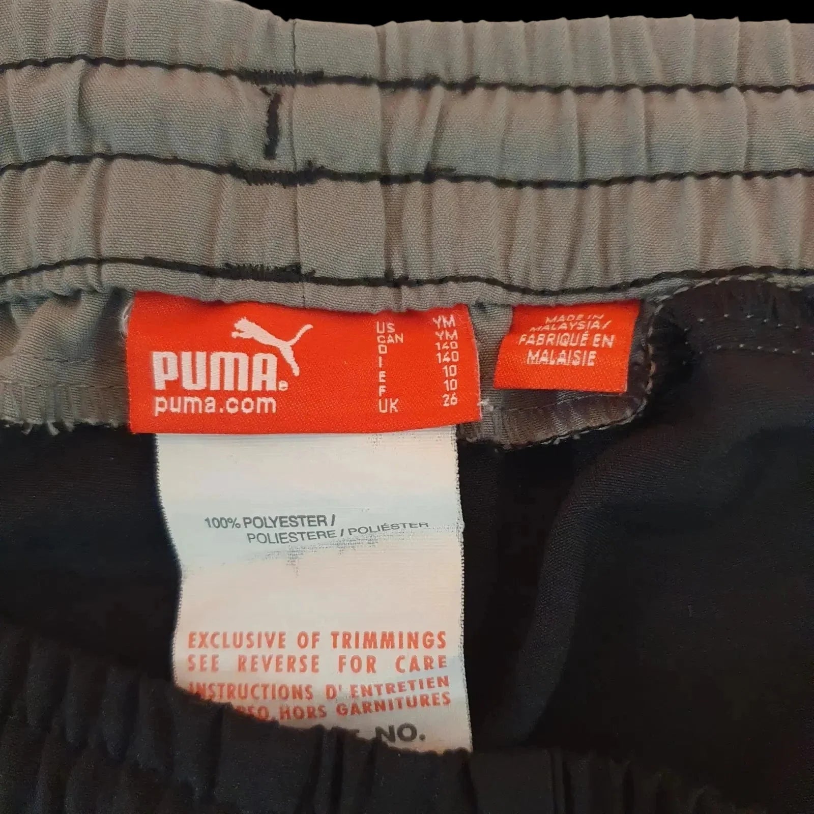 Vintage Puma Large Logo Black Shorts Uk 26 - 5 - 880