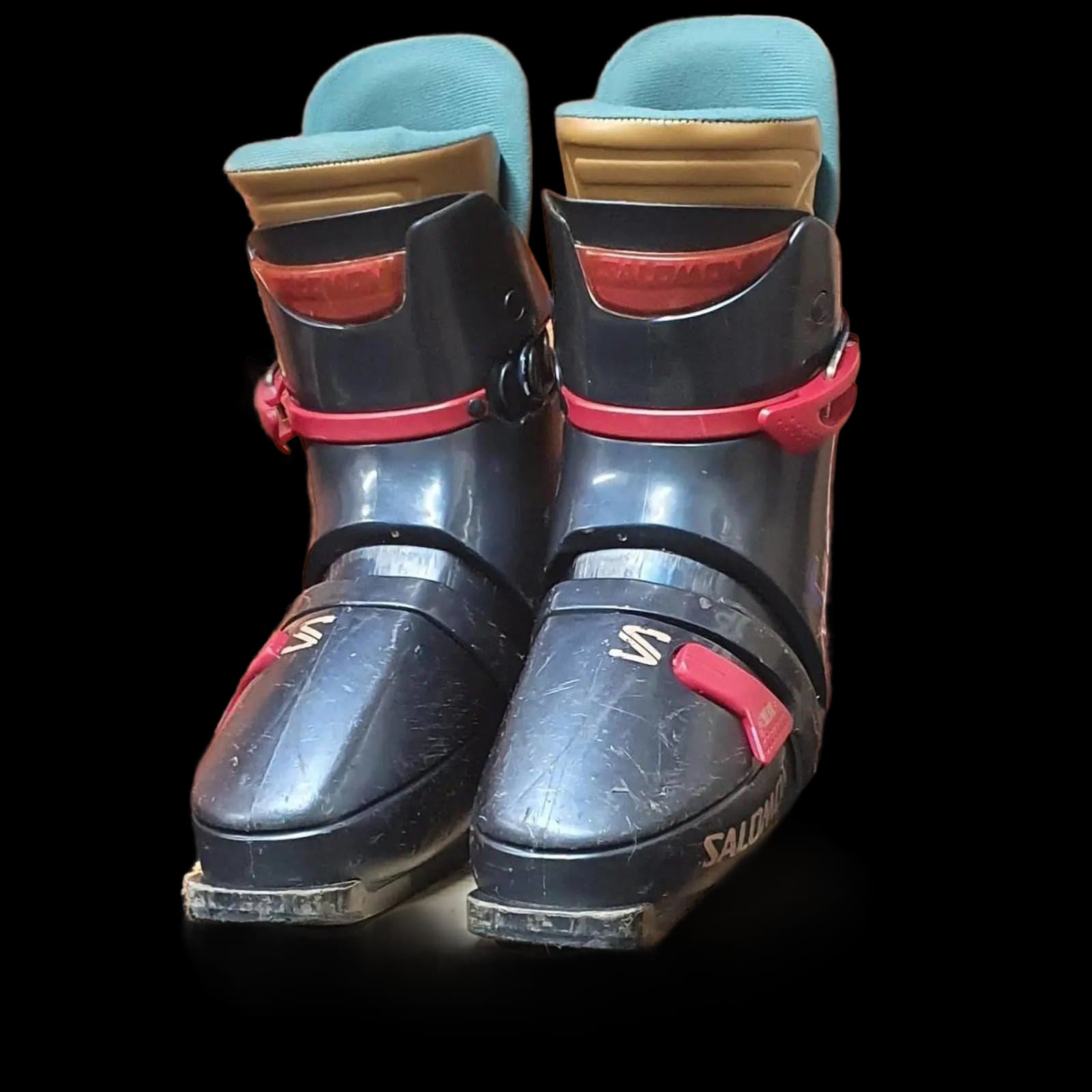 Vintage Salomon SX55 Blue Skiing Boots UK 7.5 - Sportswear