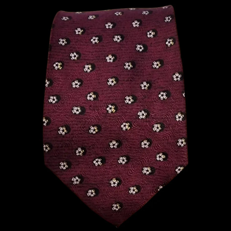Vintage Silk Elegance Football Necktie - Ties - 1 - 2862