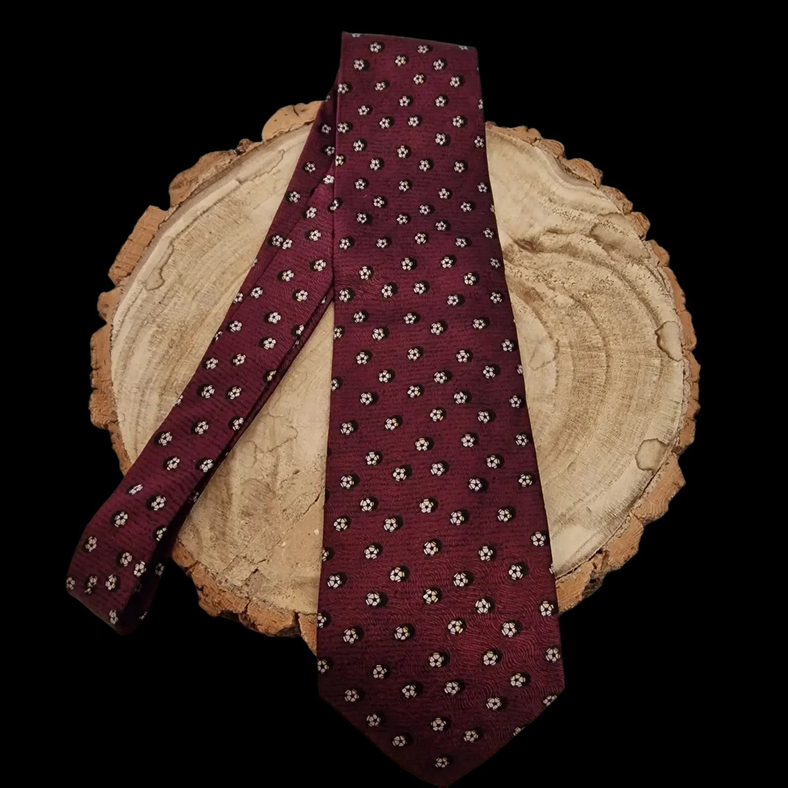 Vintage Silk Elegance Football Necktie - Ties - 2 - 2862