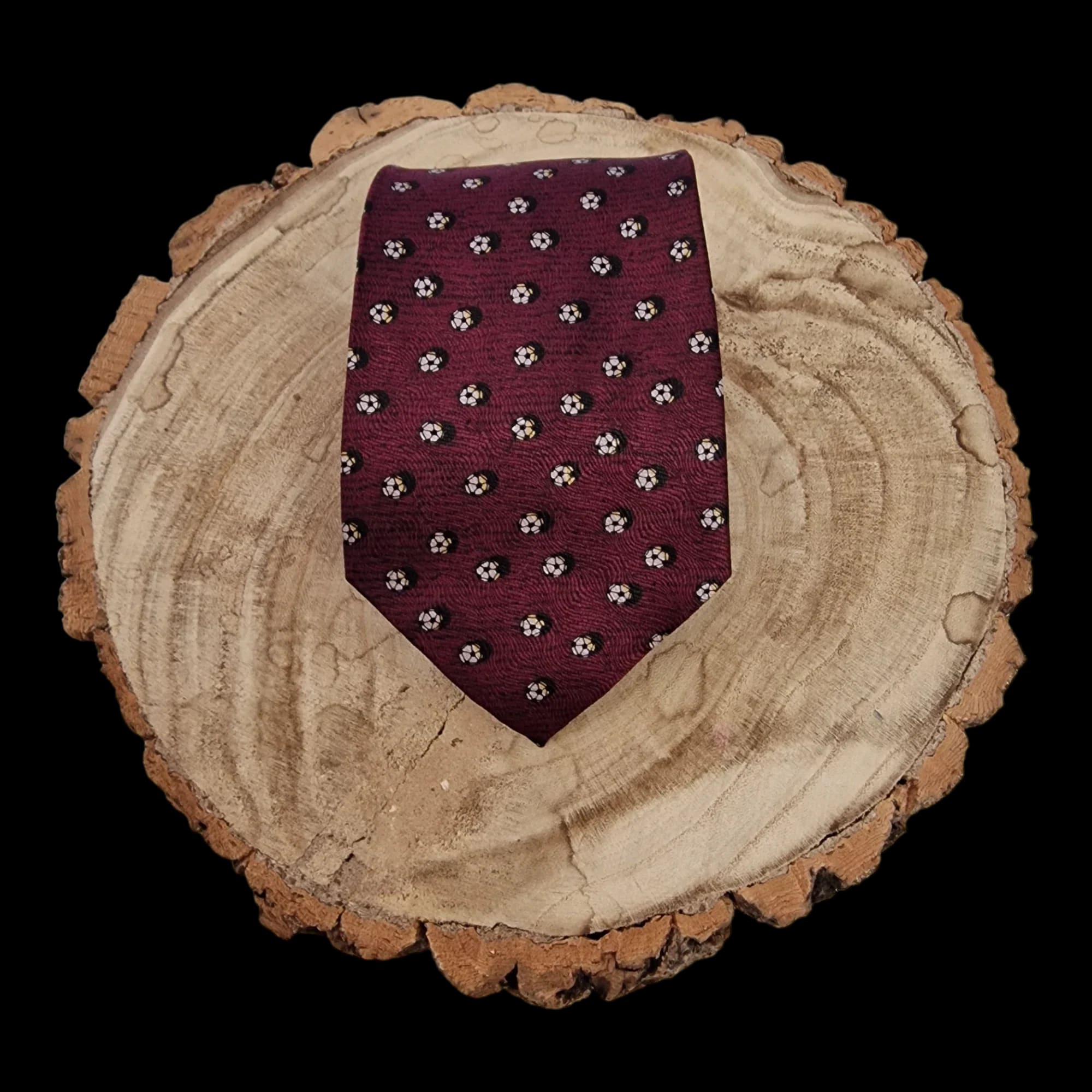 Vintage Silk Elegance Football Necktie - Ties - 2 - 2862