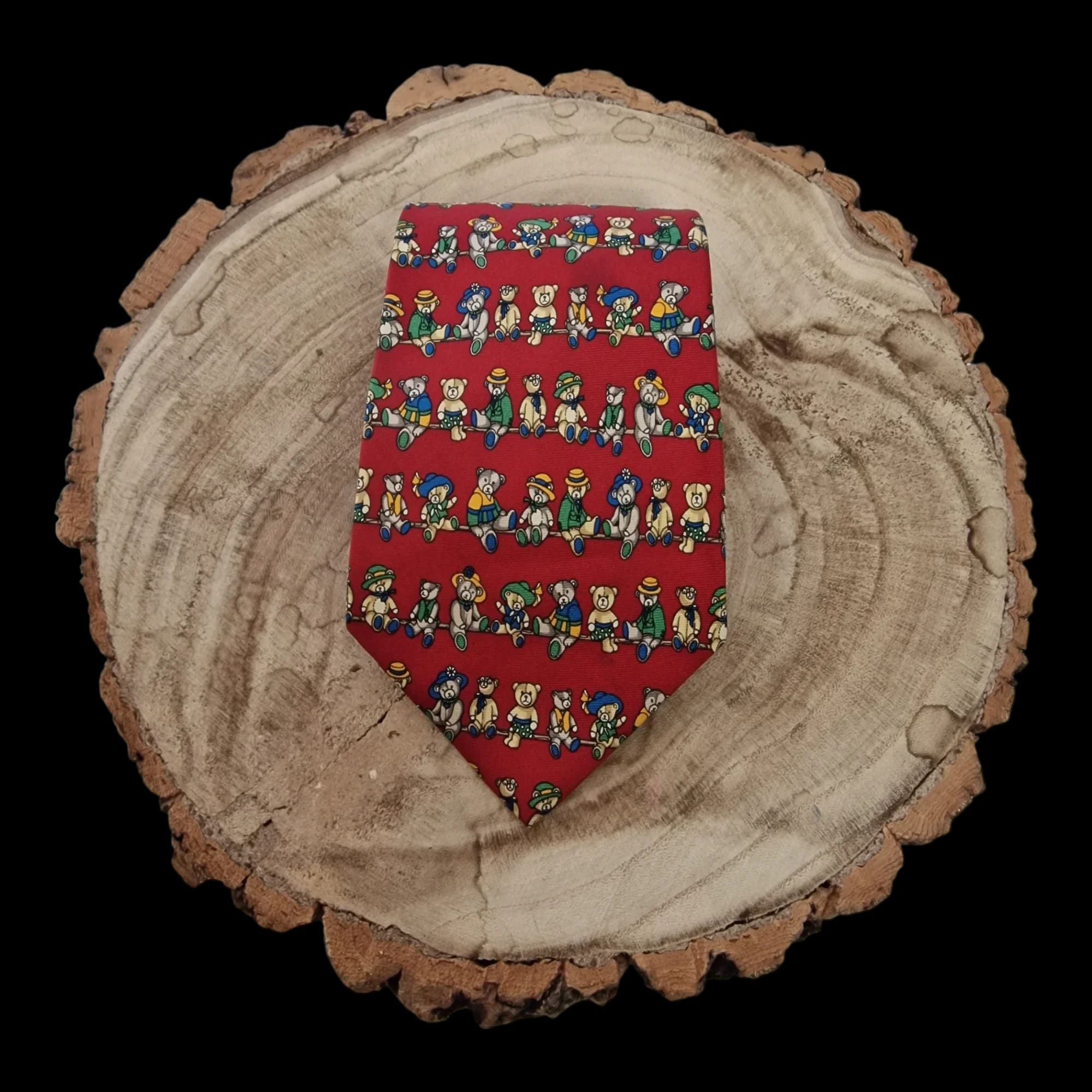 Vintage Silk Teddy Bear Necktie - Ties - UB - 2 - 2860