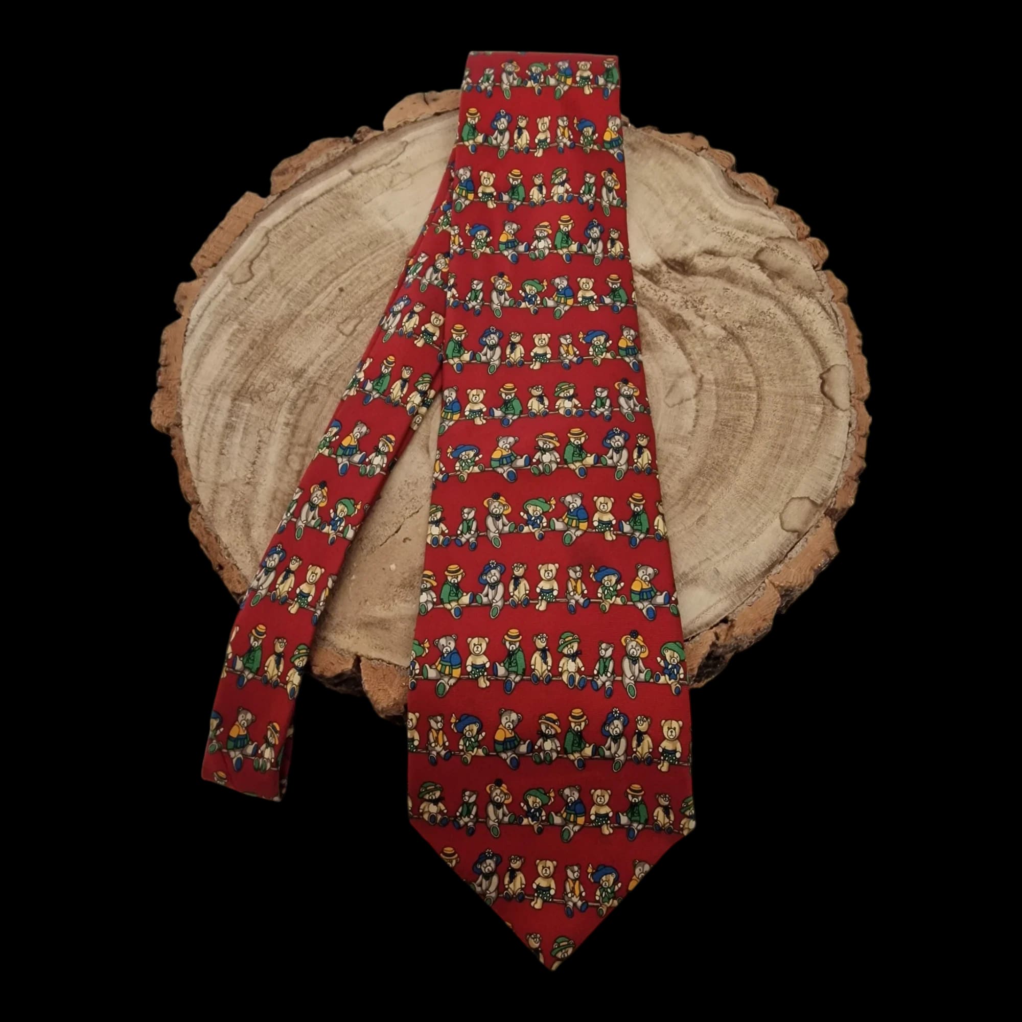 Vintage Silk Teddy Bear Necktie - Ties - UB - 1 - 2860