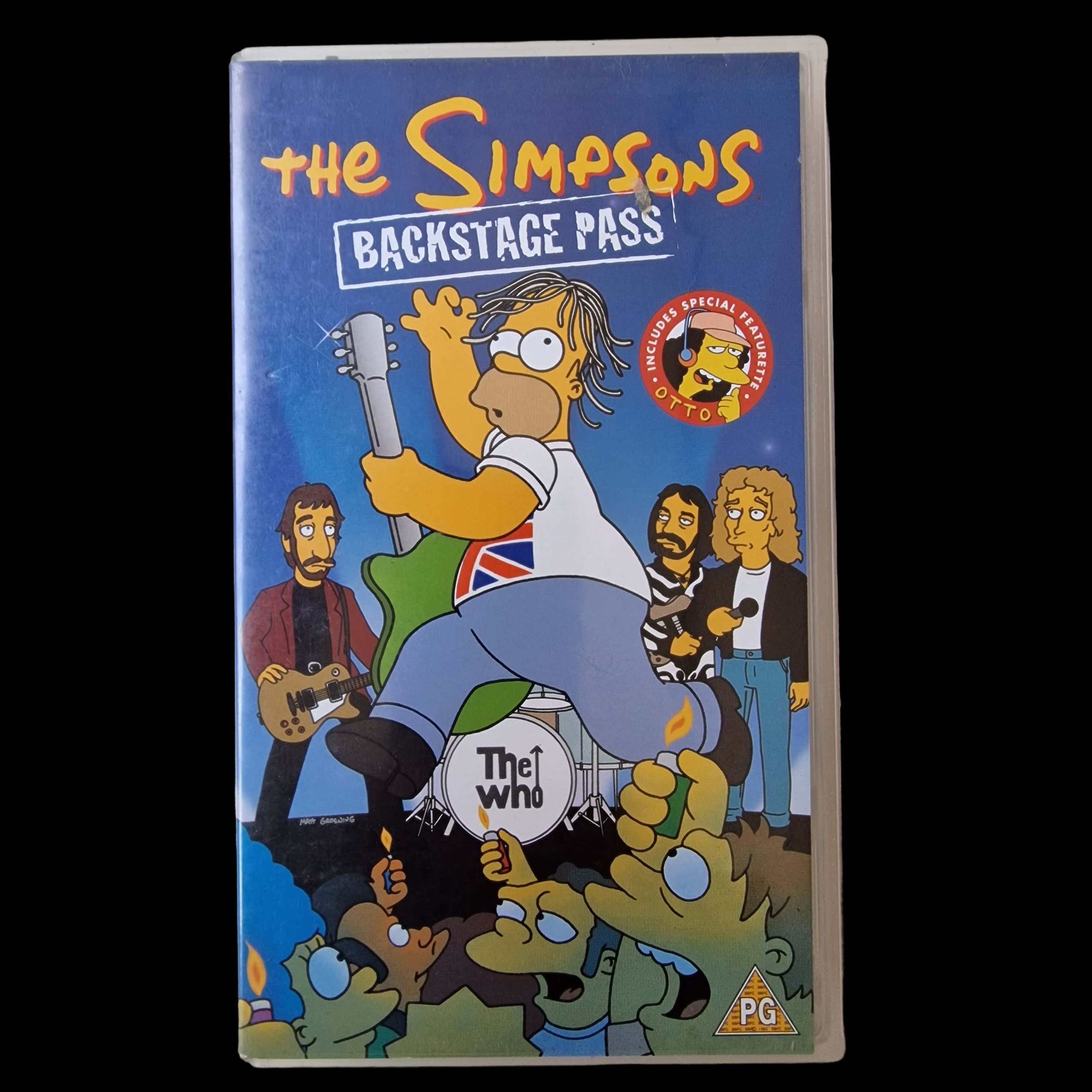 Vintage The Simpsons Backstage Pass Vhs Cassette Movie