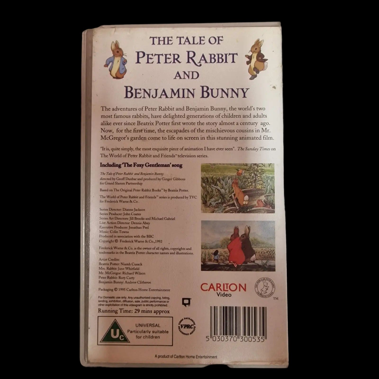 Vintage The Tale Of Peter Rabbit And Benjamin Bunny Vhs