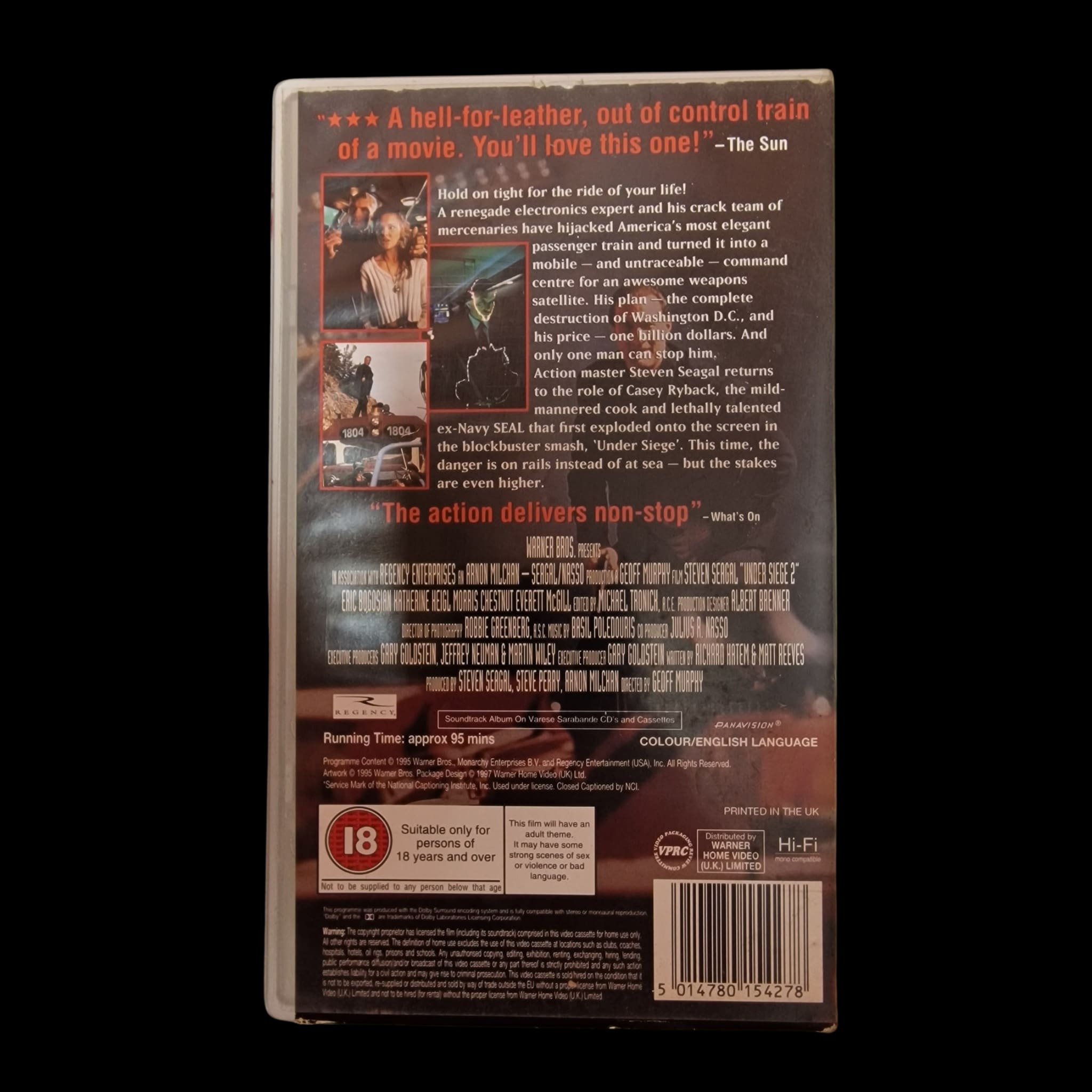 Vintage Under Siege 2 Vhs Cassette Movie - VHS - Warner