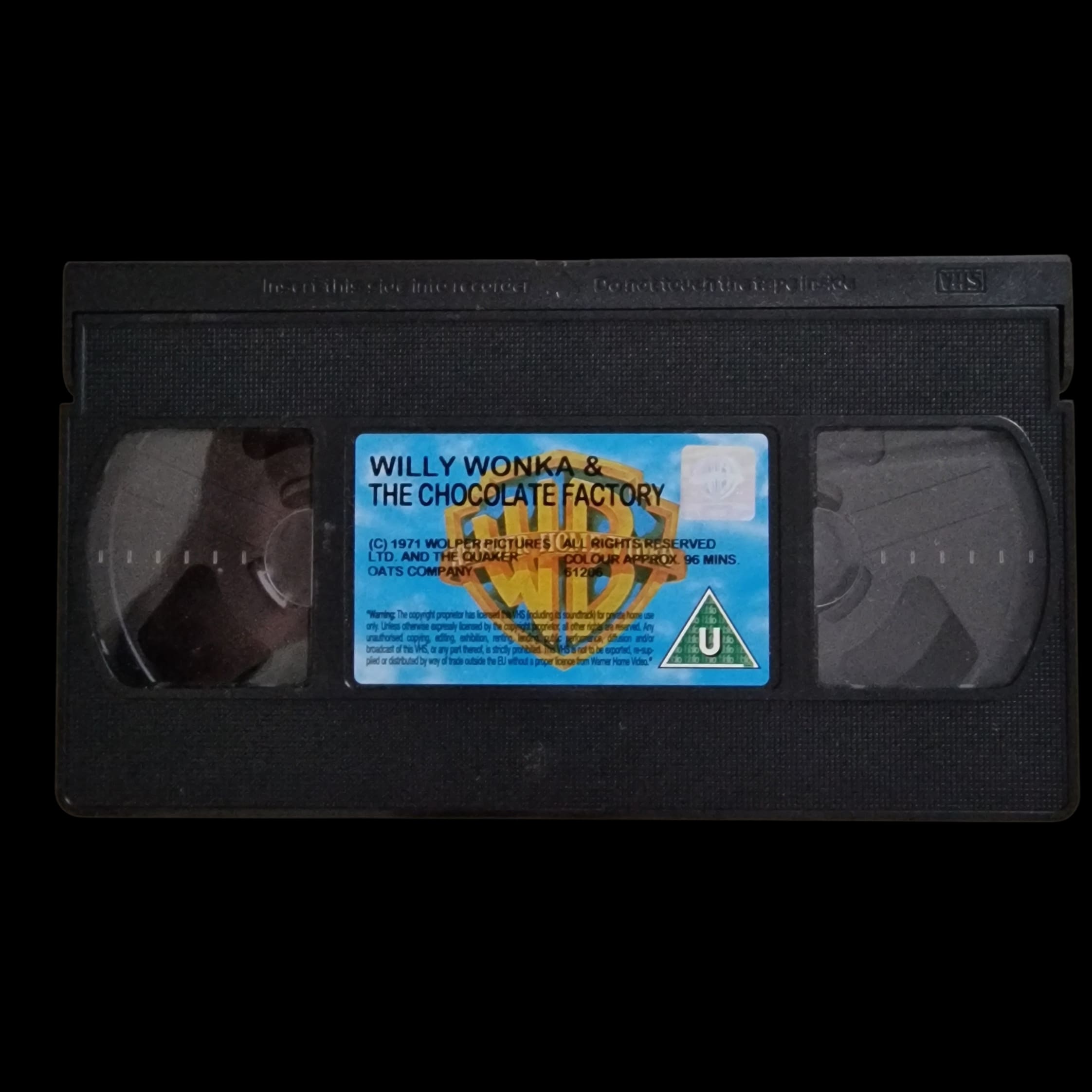 Vintage Willy Wonka And The Chocolate Factory Vhs Cassette