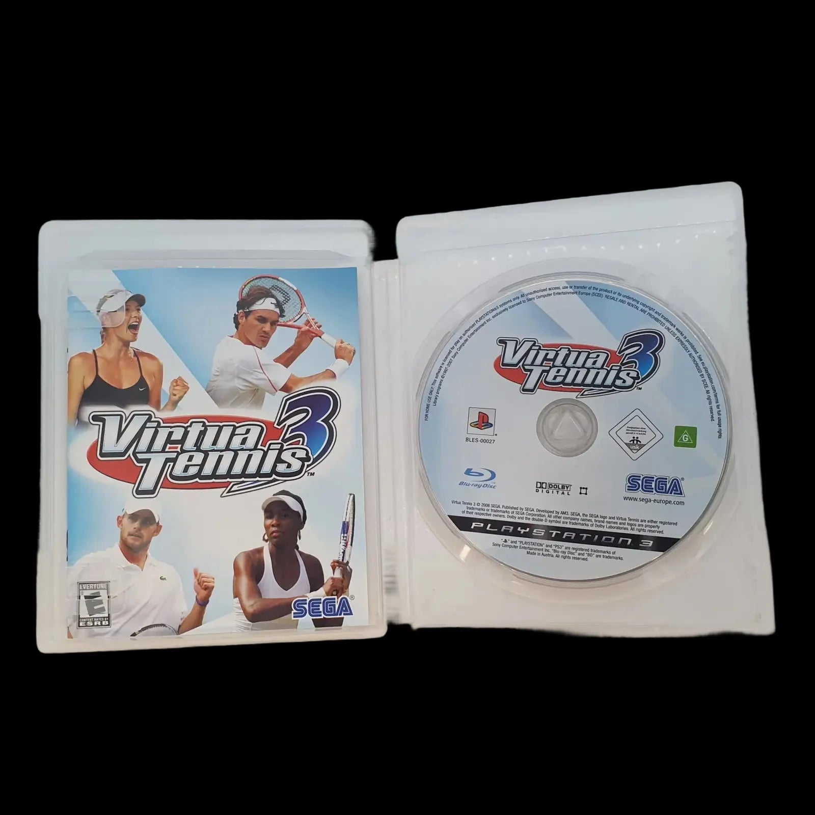 Virtua Tennis 3 Sony Playstation Sega 2007 Video Game Cib