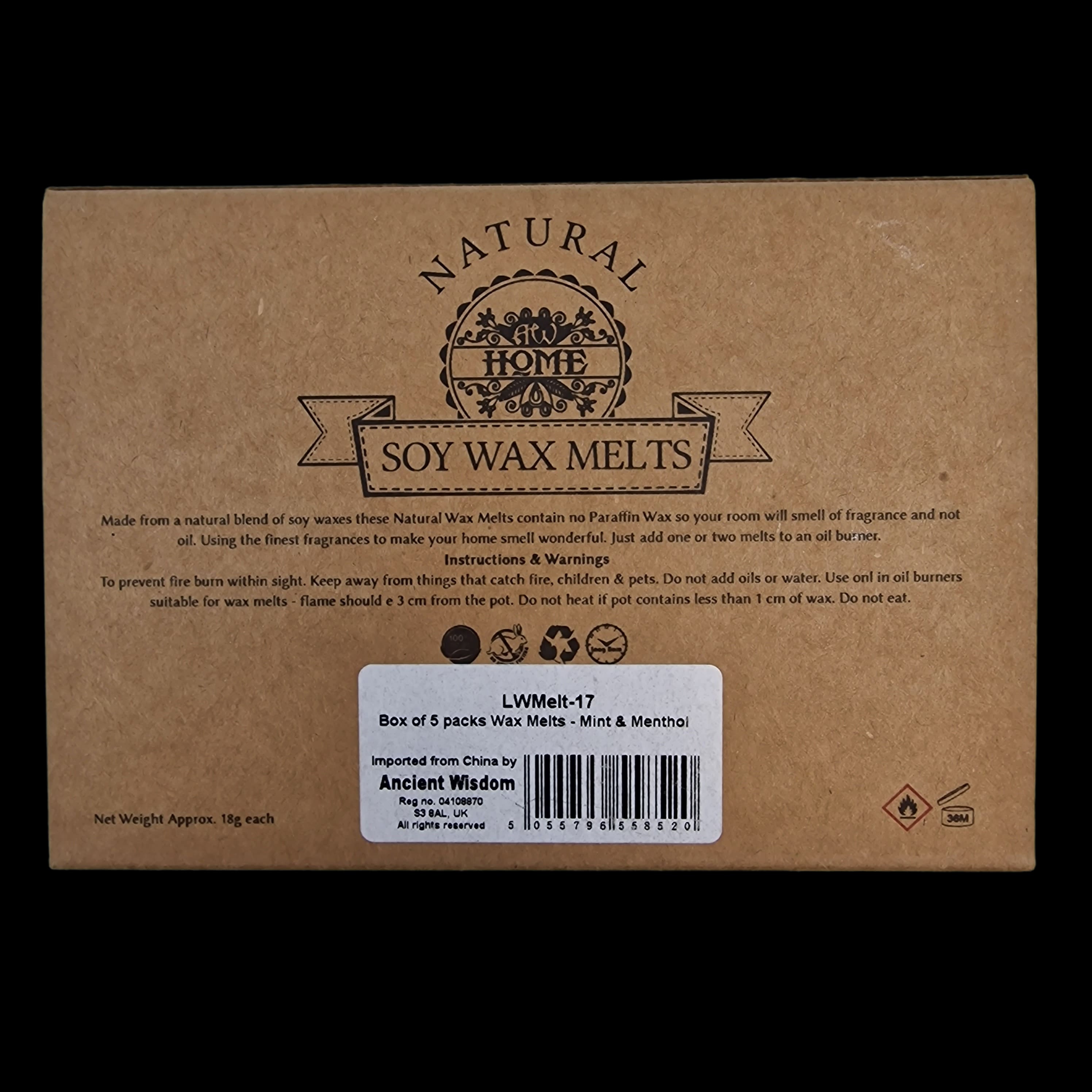 Wax Melts Soy Mint Menthol Home Fragrance Heart Shaped