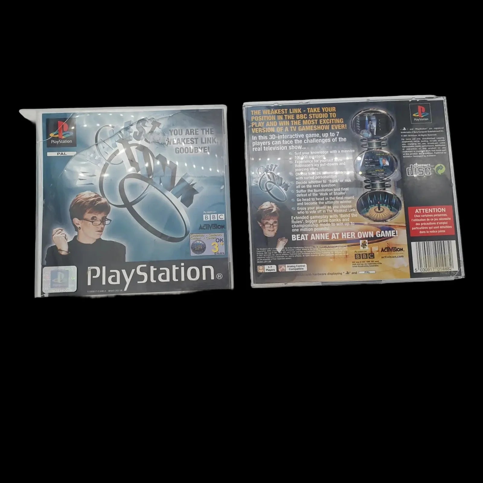 Weakest Link Playstation 1 Ps1 Activision 2001 Video Game