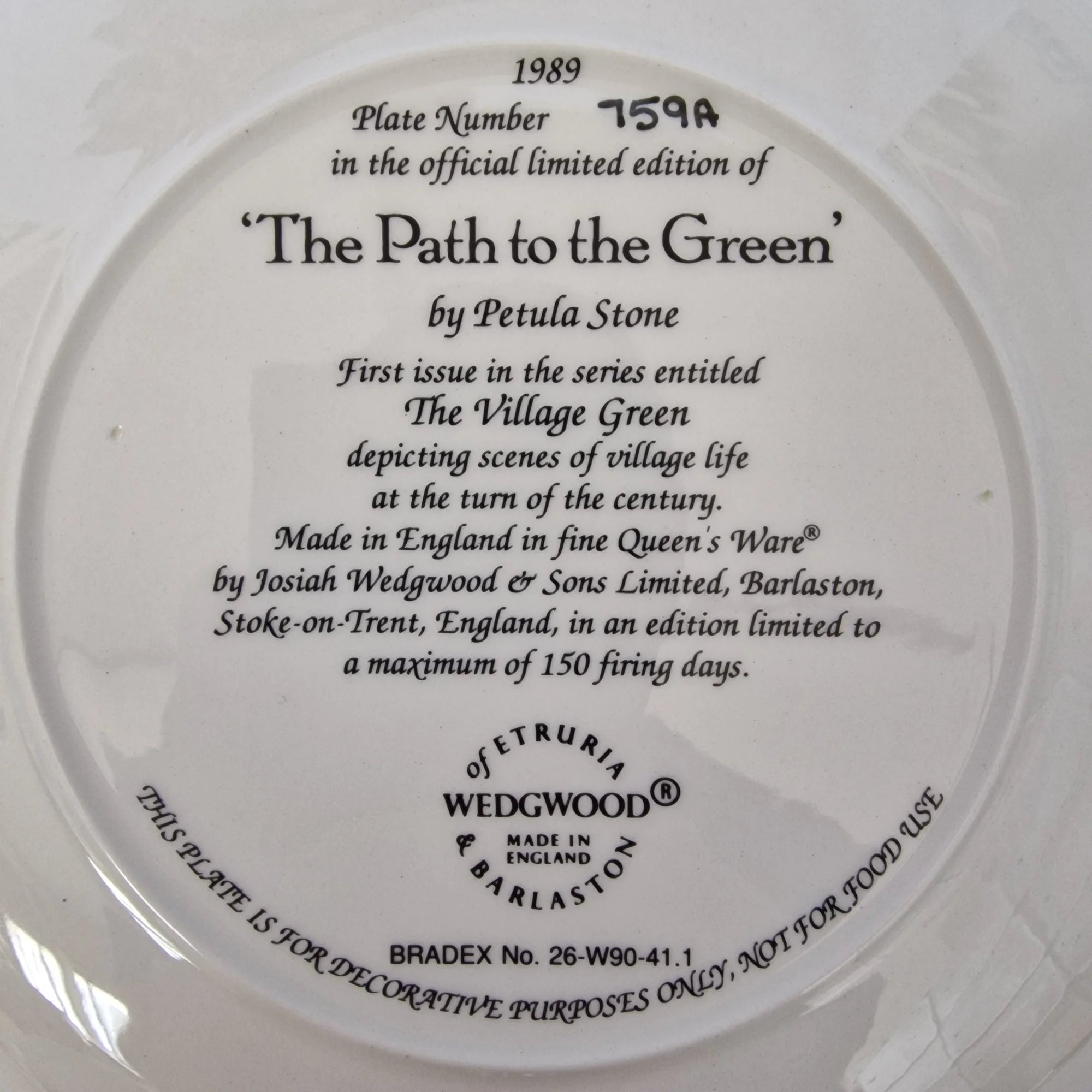Wedgewood The Path To Green Ornamental Plate - Wedgwood - 3