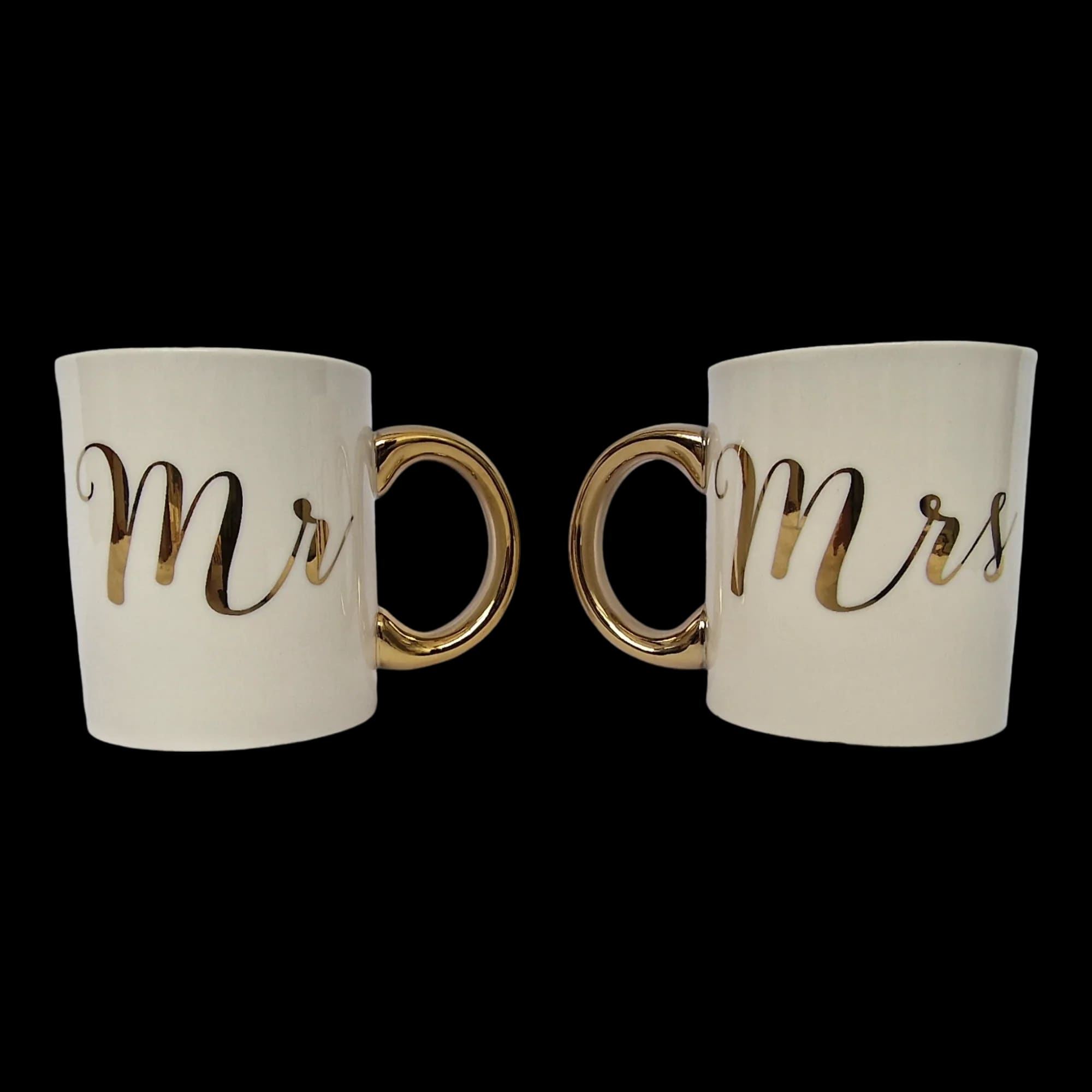 White And Gold Mr Mrs Mugs - Mug - Sass & Belle - 2 - 3029