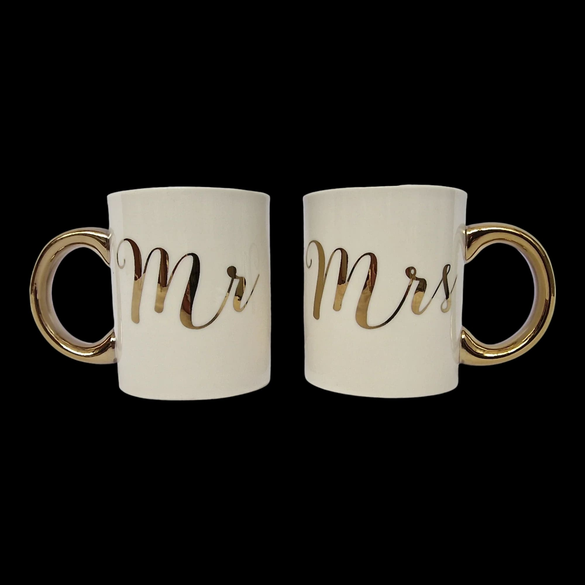 White And Gold Mr Mrs Mugs - Mug - Sass & Belle - 1 - 3029