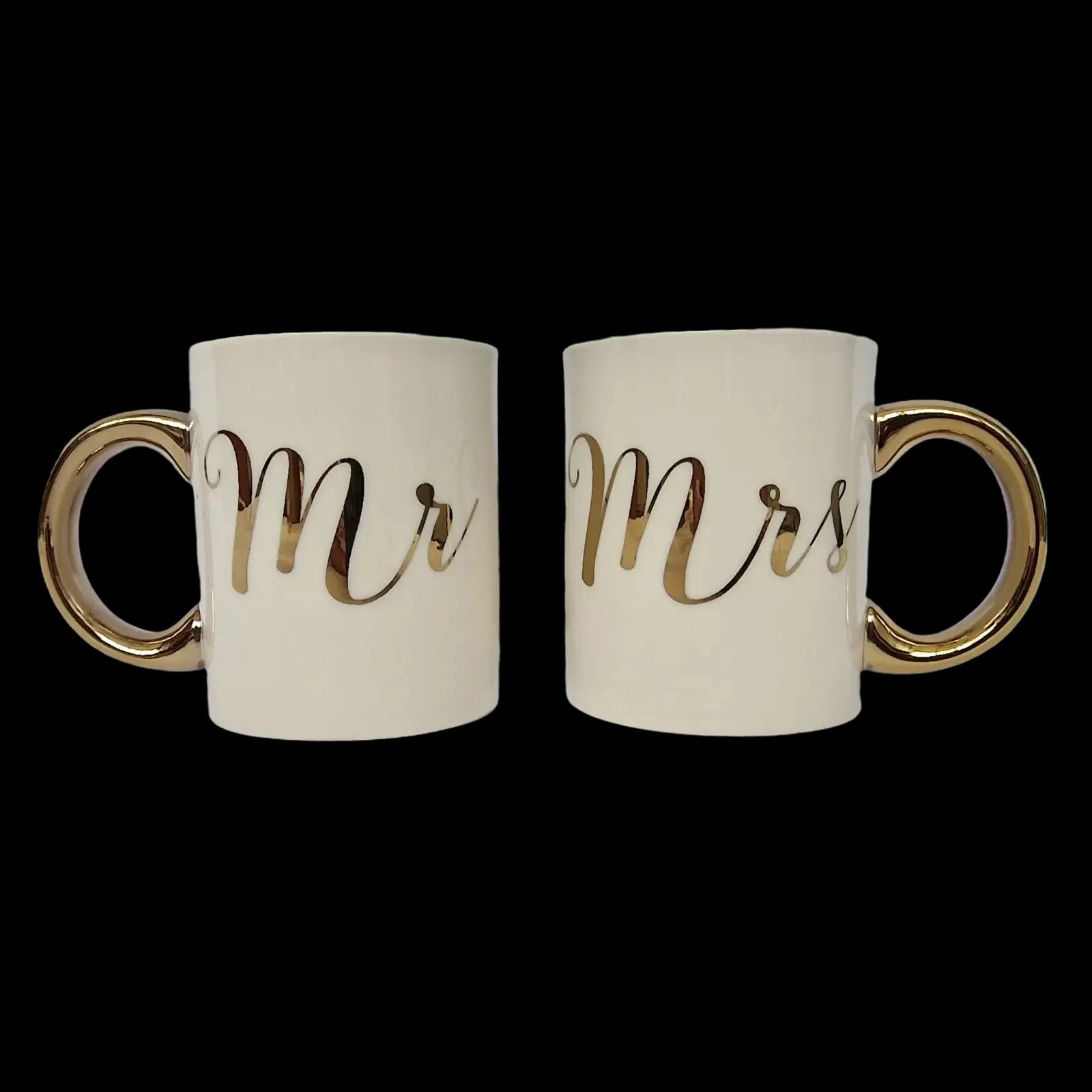 White And Gold Mr Mrs Mugs - Mug - Sass & Belle - 1 - 3029