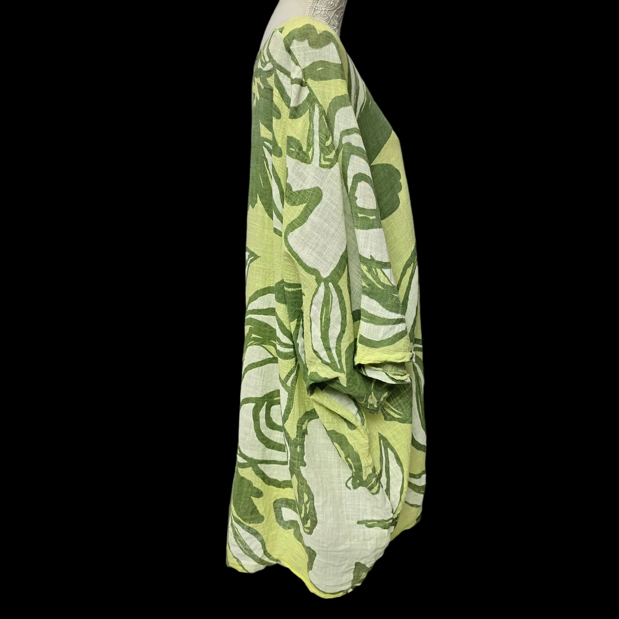 Woman’s New Collection Green Floral Tunic Top UK Plus