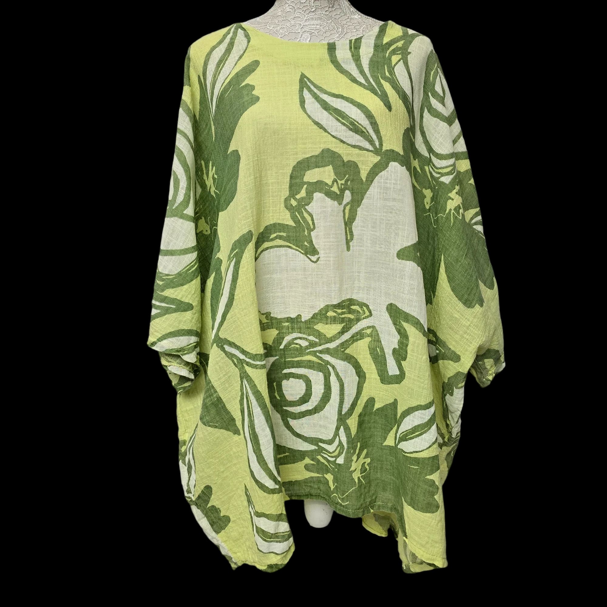 Woman’s New Collection Green Floral Tunic Top UK Plus