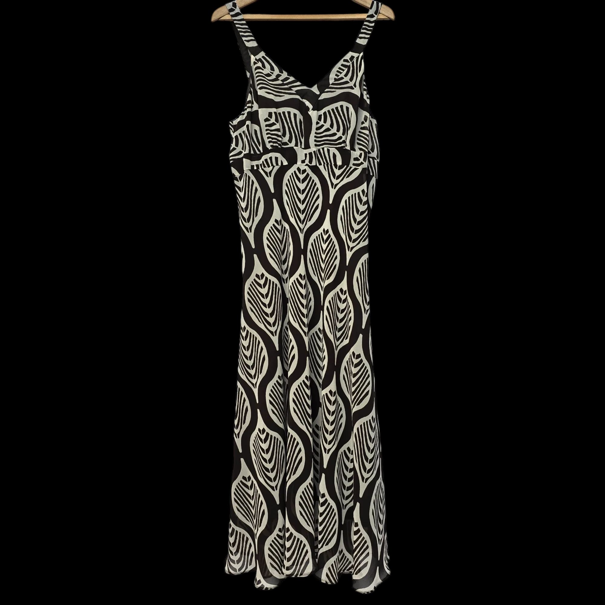Woman’s Wallis Brown Cream Maxi Dress UK 20 - Dresses - 1