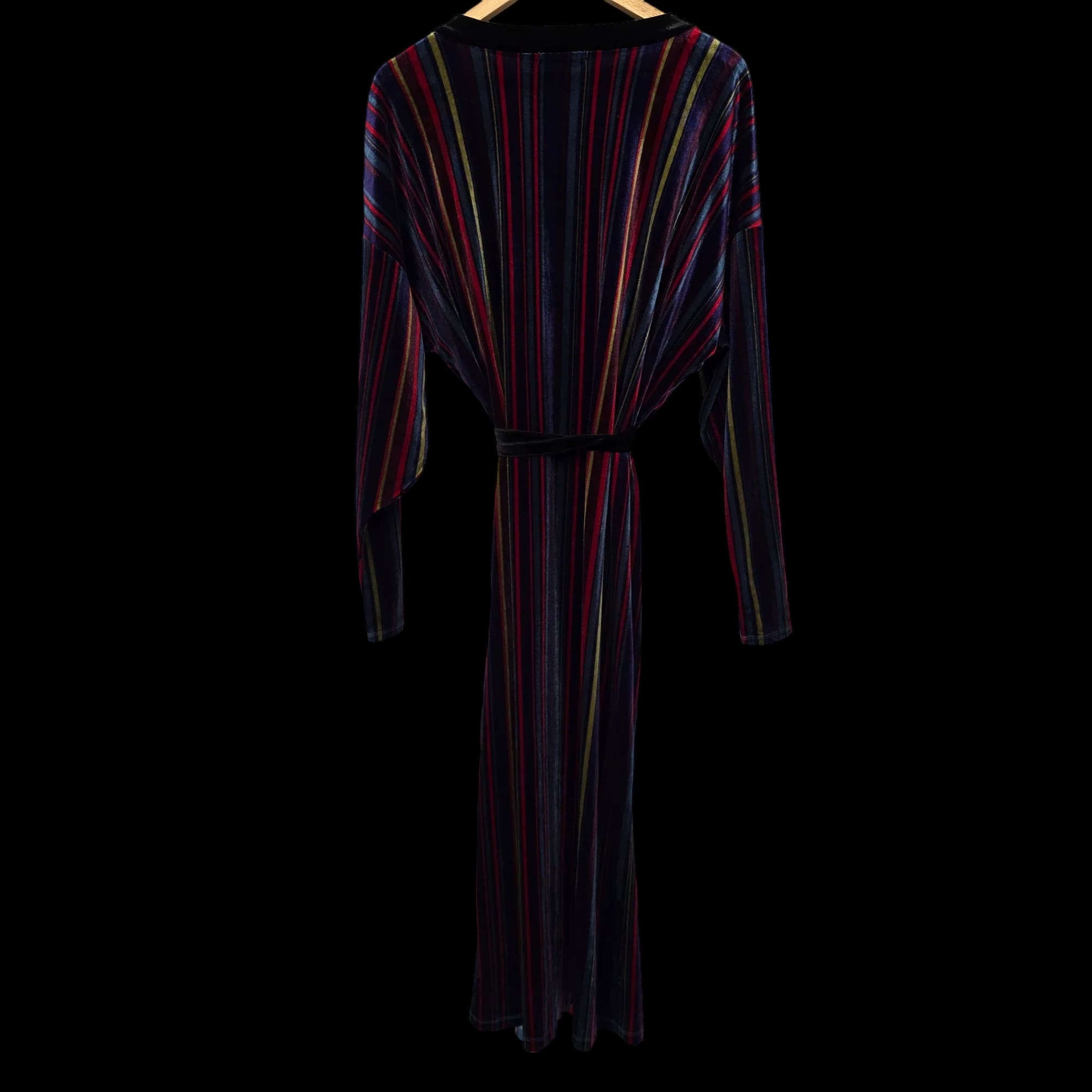 Women Zara Multicoloured Stripe Kimono Wrap Dress UK Small