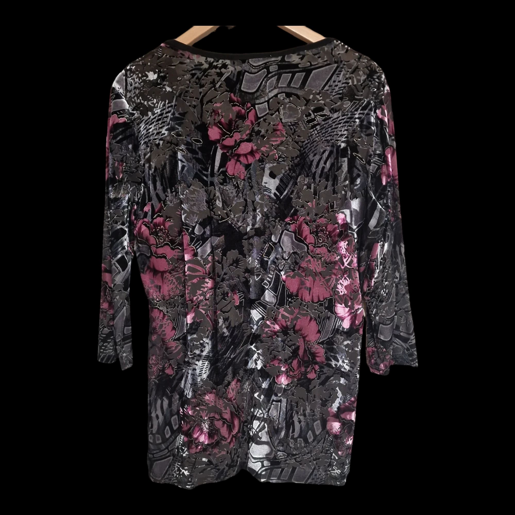 Womens Annabelle Multicoloured Floral Cut Out Top UK 18 - 2