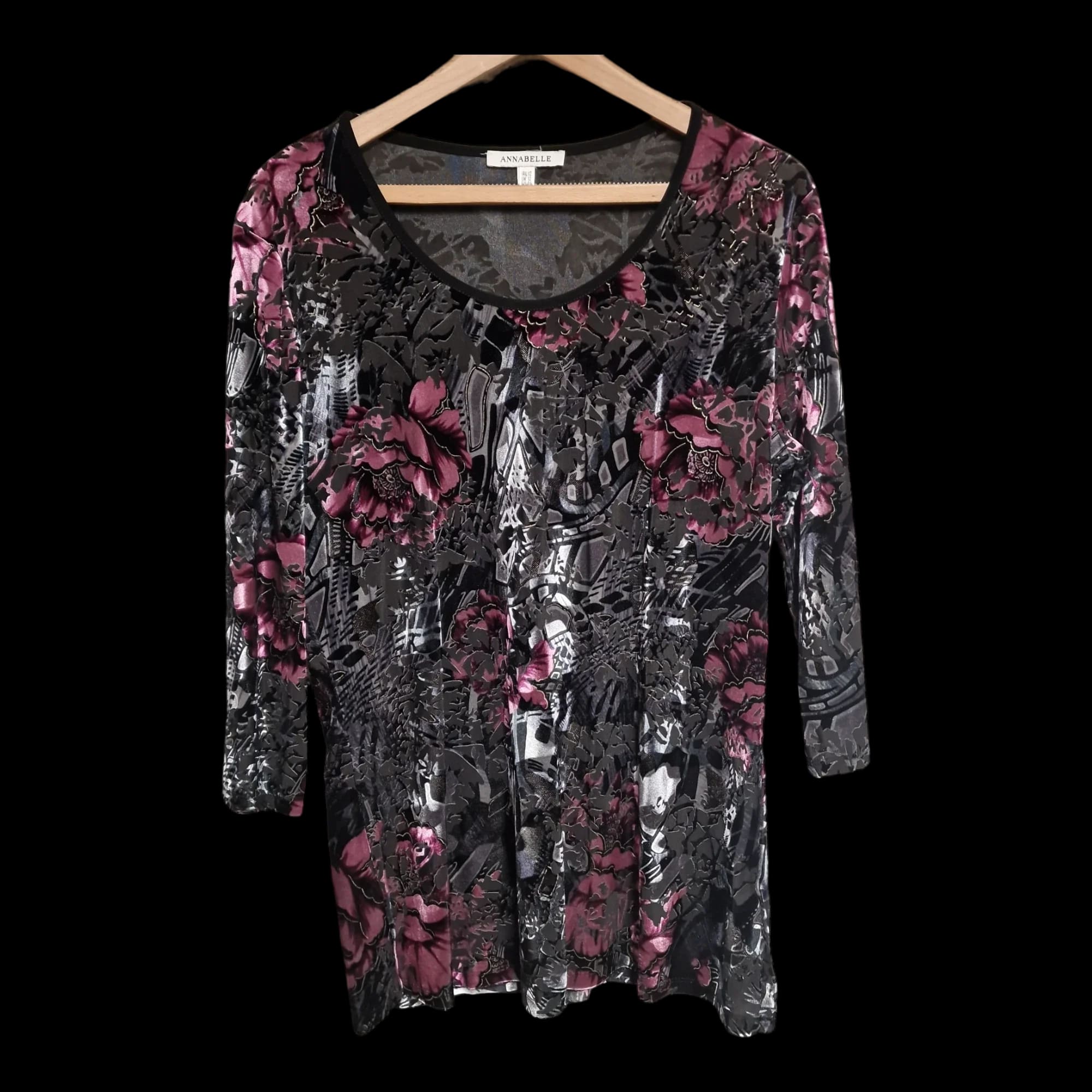 Womens Annabelle Multicoloured Floral Cut Out Top UK 18 - 1