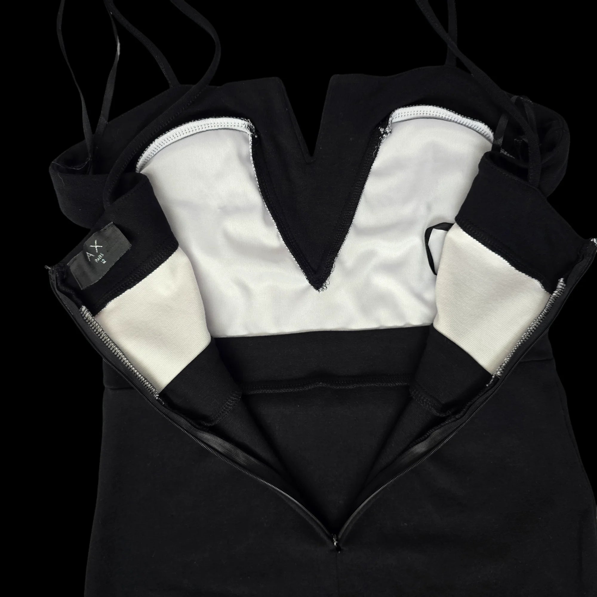 Womens AX Black White Midi Dress UK 12 - Dresses - 6 - 3547
