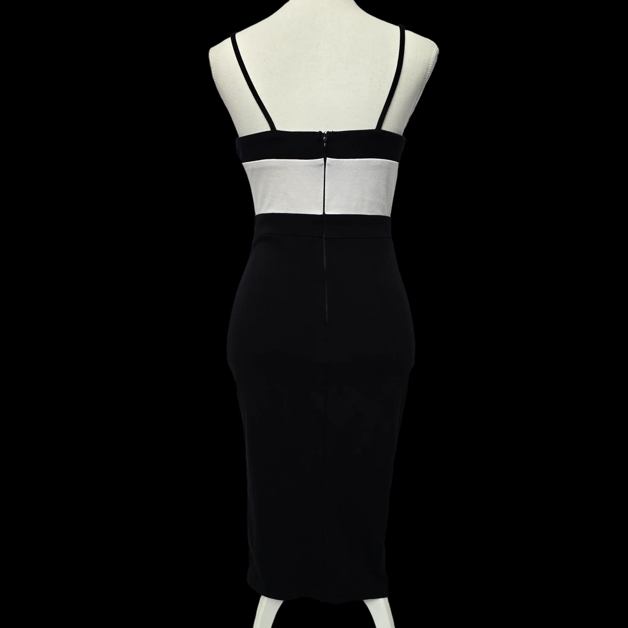 Womens AX Black White Midi Dress UK 12 - Dresses - 2 - 3547