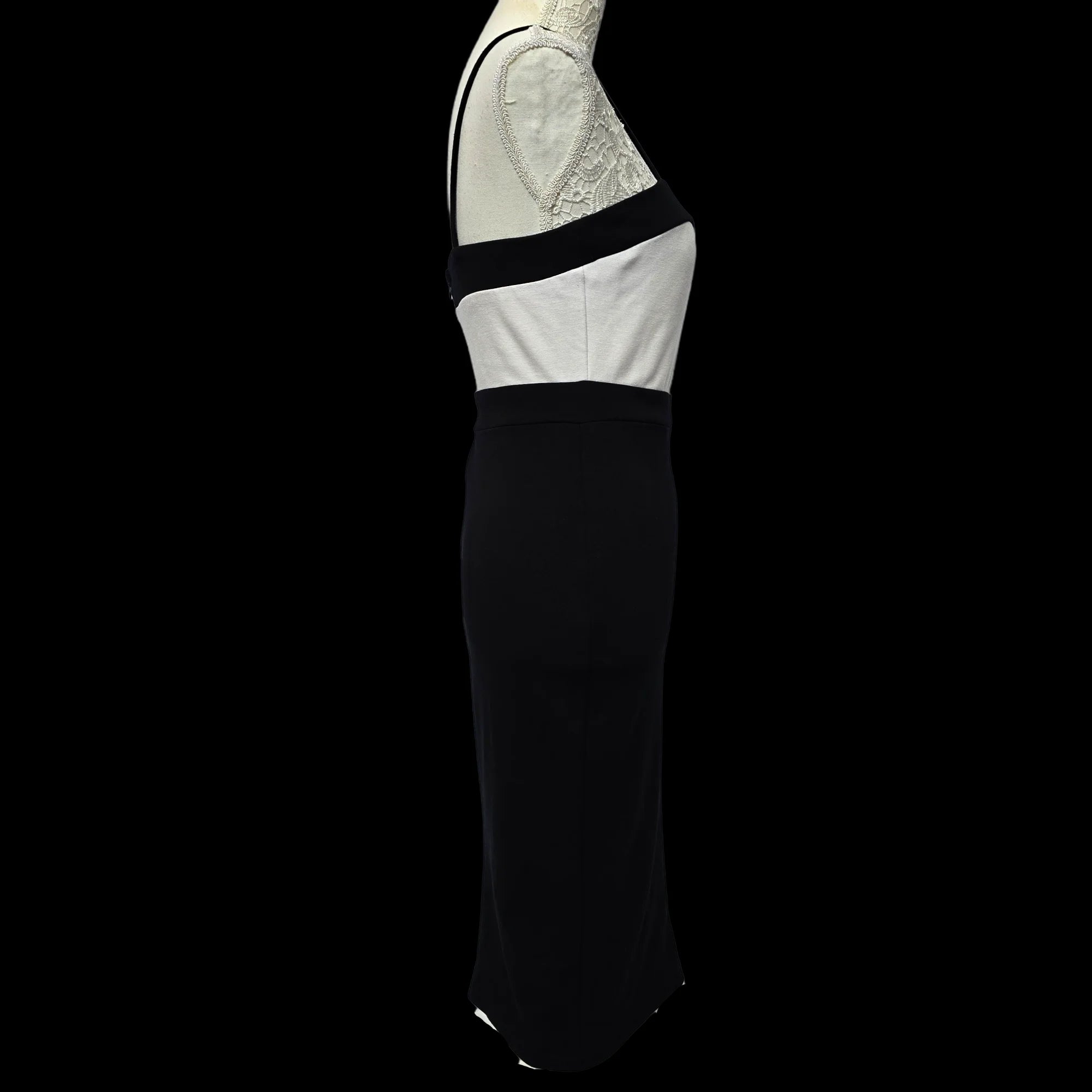 Womens AX Black White Midi Dress UK 12 - Dresses - 3 - 3547