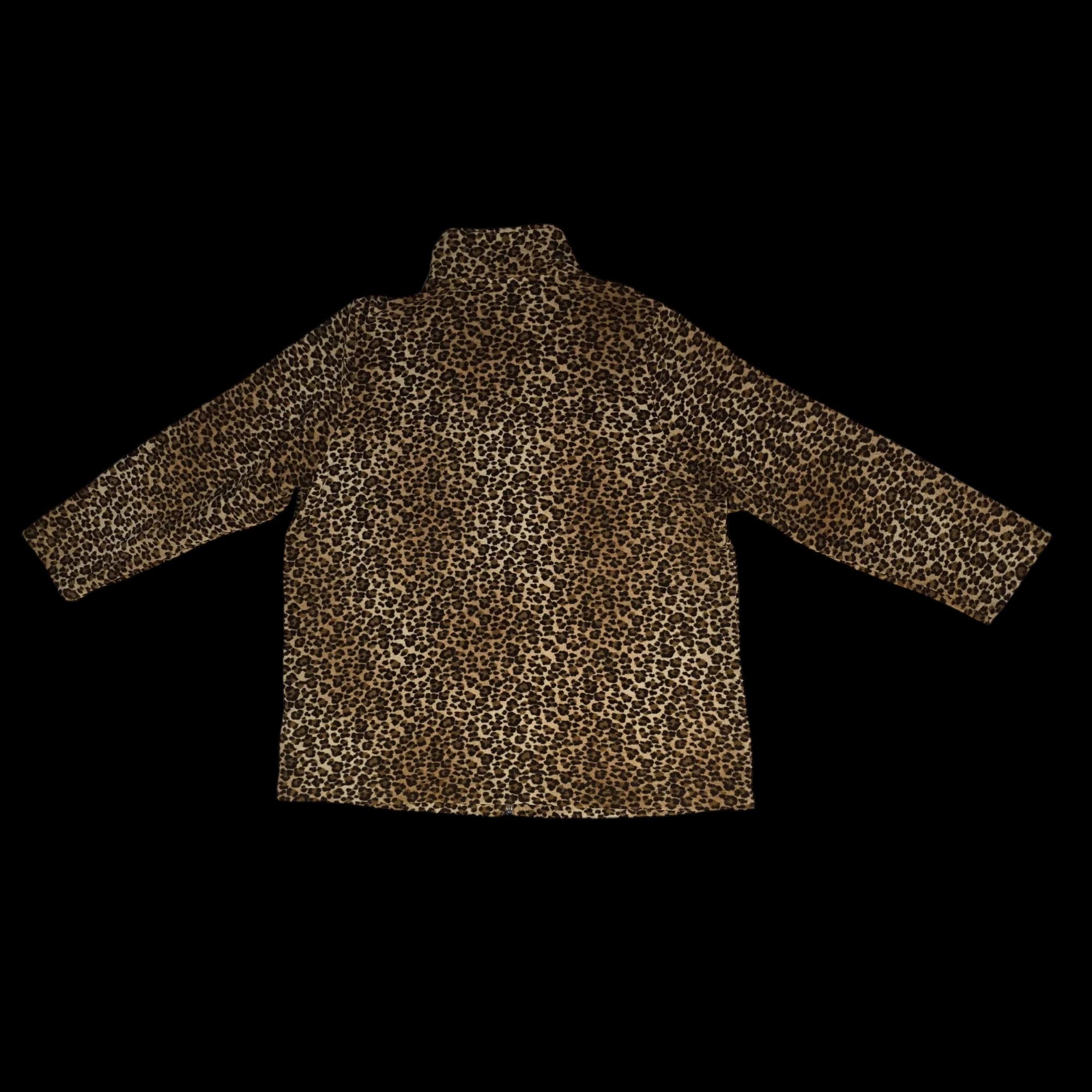 Womens Black Brown Thin Animal Print Jacket UK XL