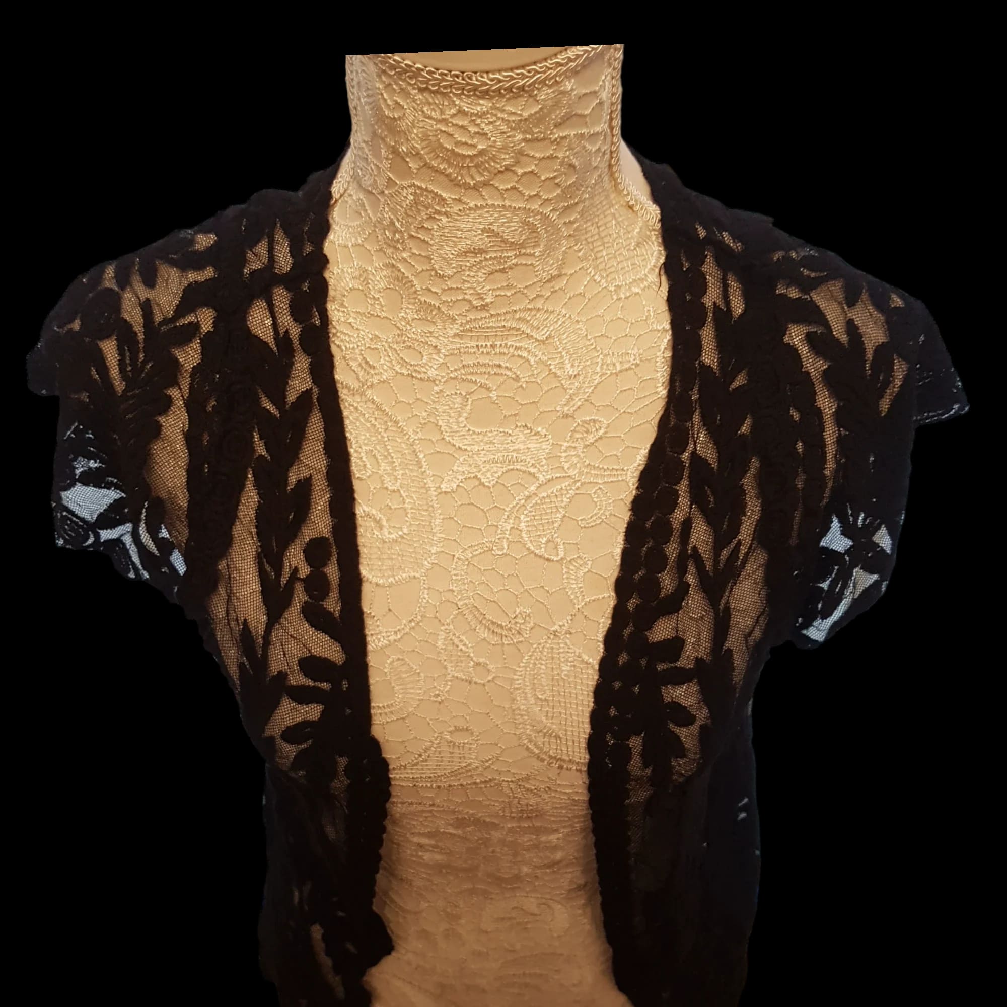 Womens Black Lace Bolero Top - Unbranded - 5 - 1963