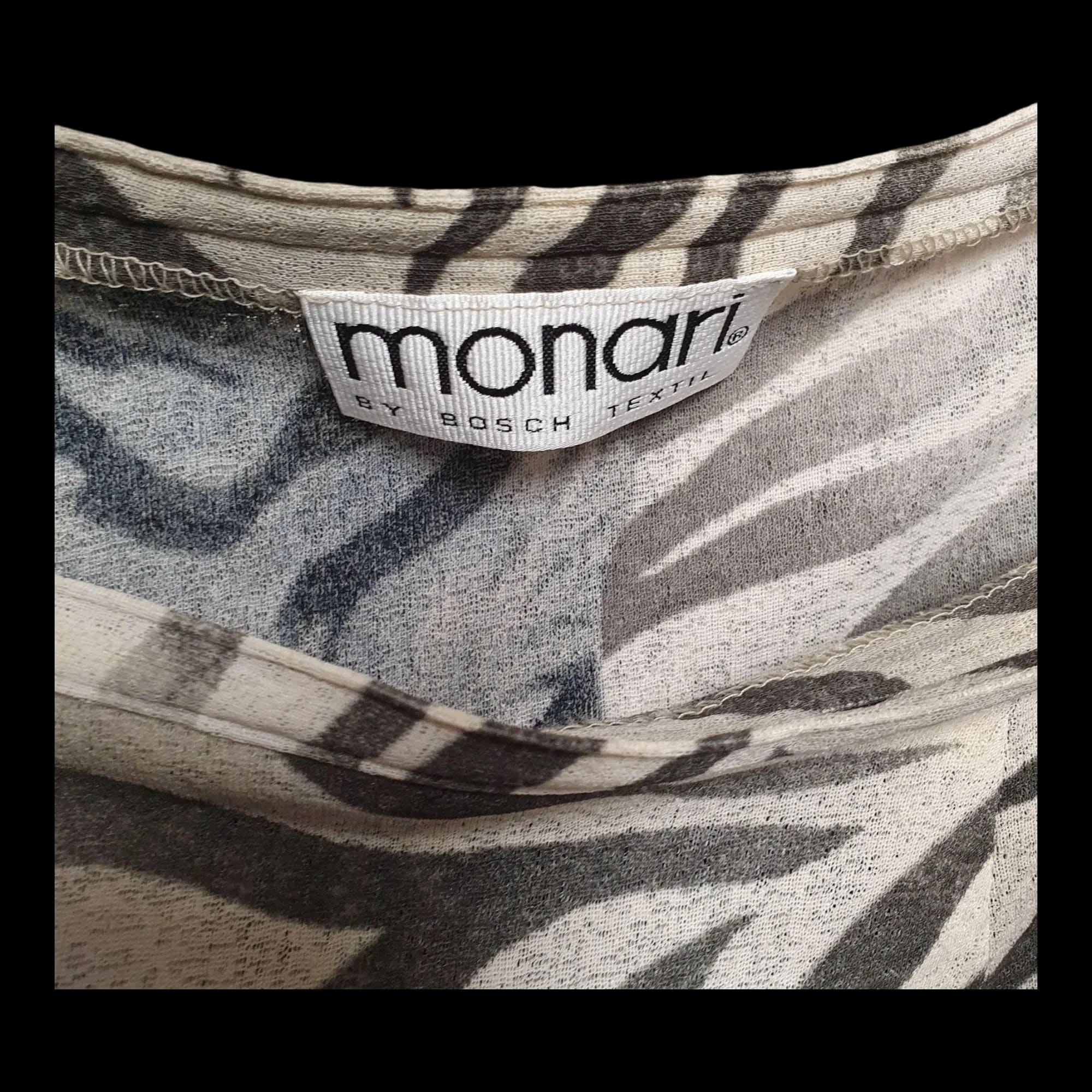 Womens Black Monari Zebra Animal Print Wrap Skirt UK Large