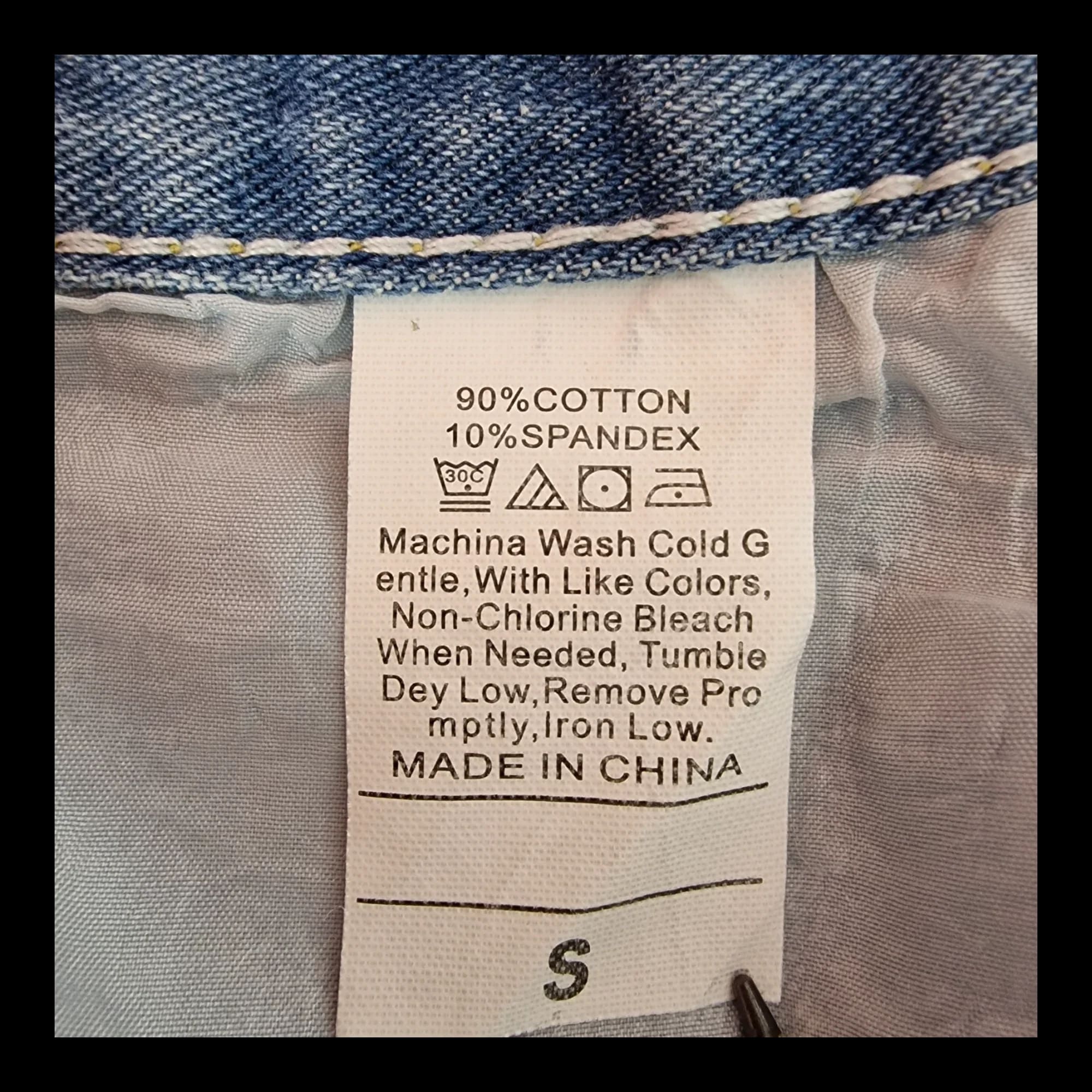 Womens Blue Denim Mini Skirt UK Small - Skirts - Unbranded