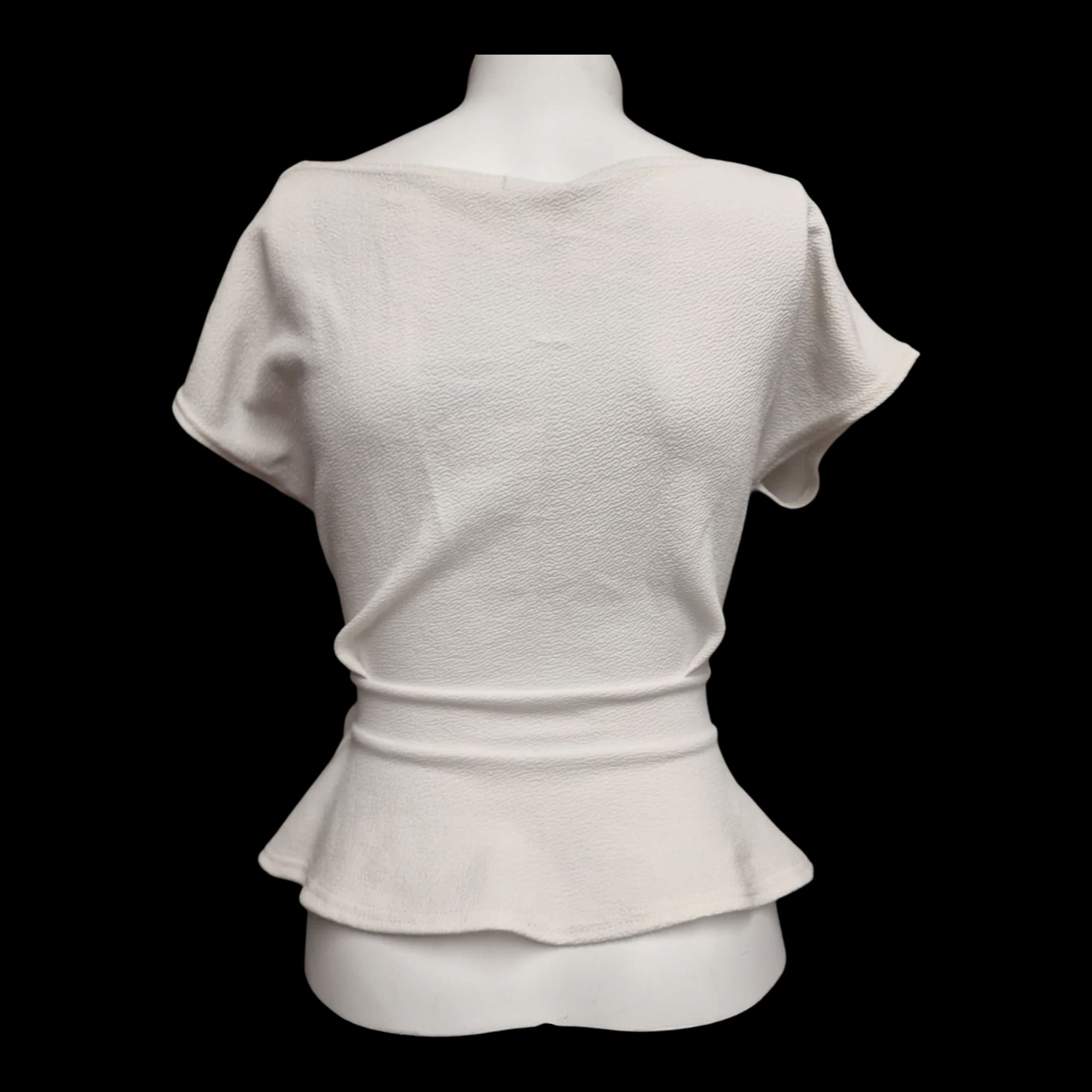 Womens Boohoo Off The Shoulder Bow Top White UK 8 - 2 - 999